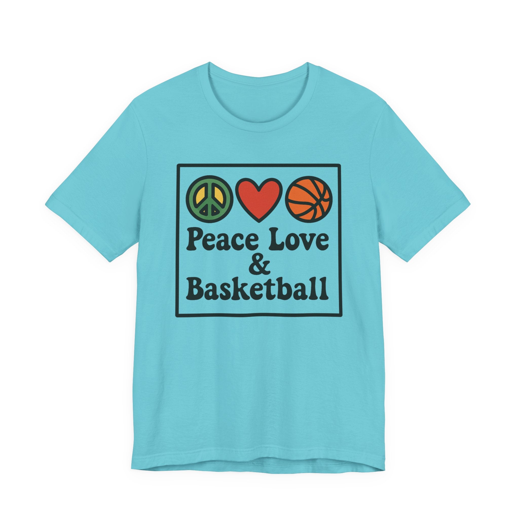 Peace, Love & Basketball Tee for Sports Lovers