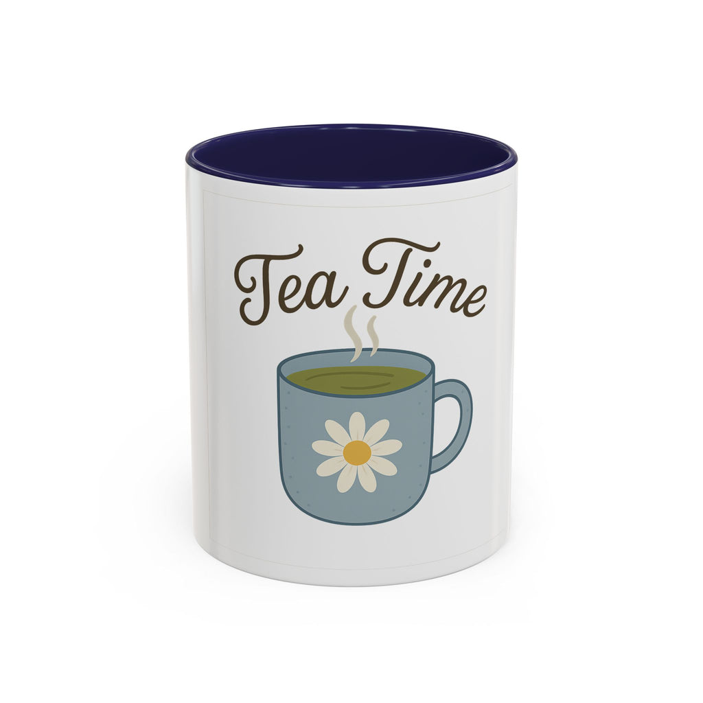 Tea Time Accent Mug – Floral Daisy Tea Cup (11oz & 15oz)