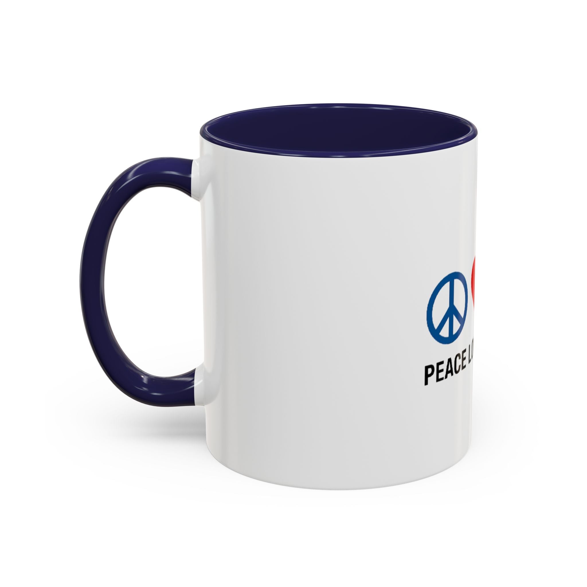 Peace Love & Kayaking Accent Coffee Mug — Kayaker Gift, 11/15oz