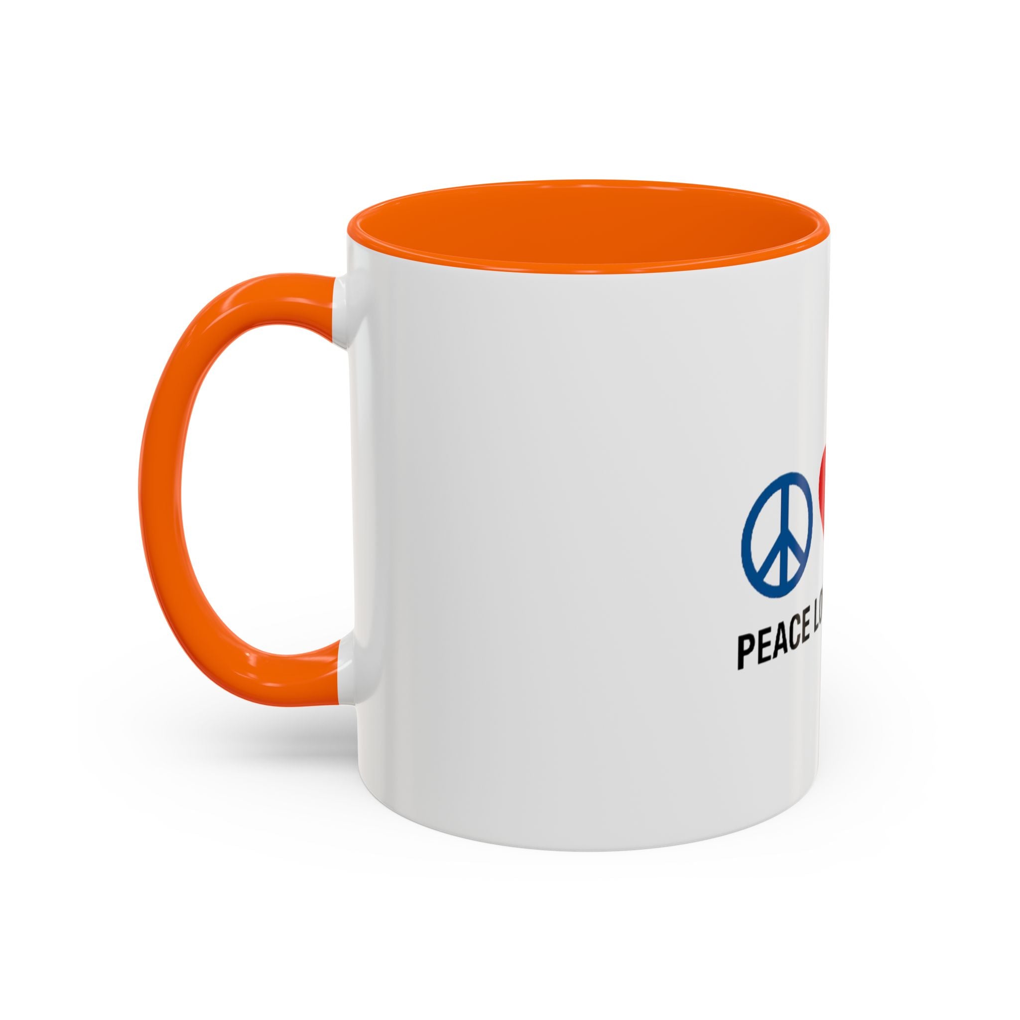 Peace Love & Kayaking Accent Coffee Mug — Kayaker Gift, 11/15oz
