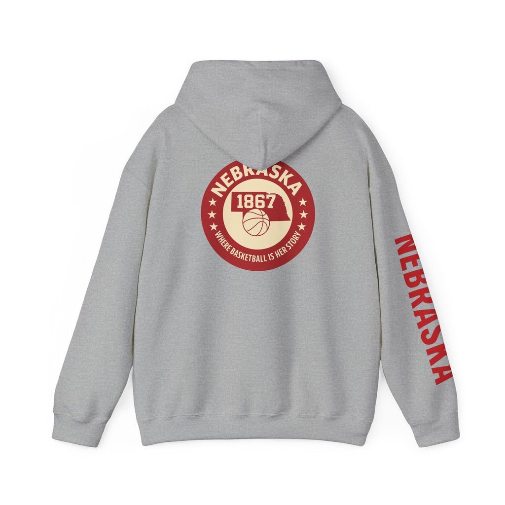 Nebraska 1867 Basketball Hoodie — Retro College Team Pullover