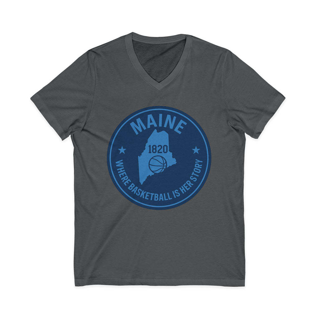 Maine Basketball Heritage V-Neck Tee