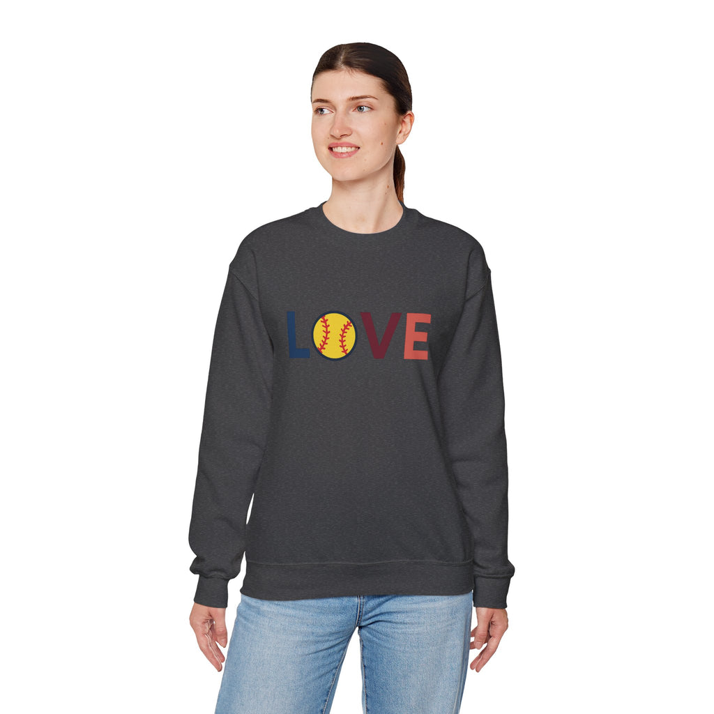 Love Baseball Crewneck Sweatshirt