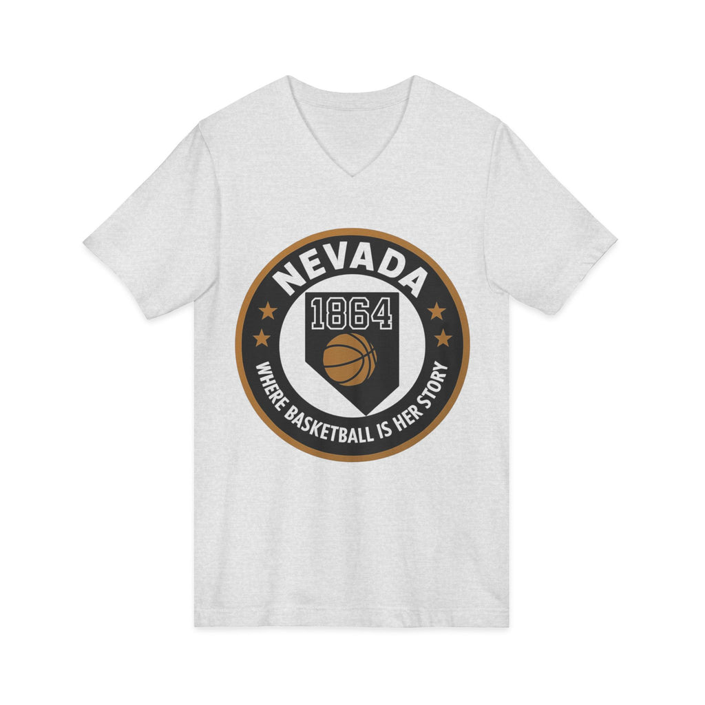 Nevada Basketball V-Neck Tee - Celebrate Your Love for the Game!