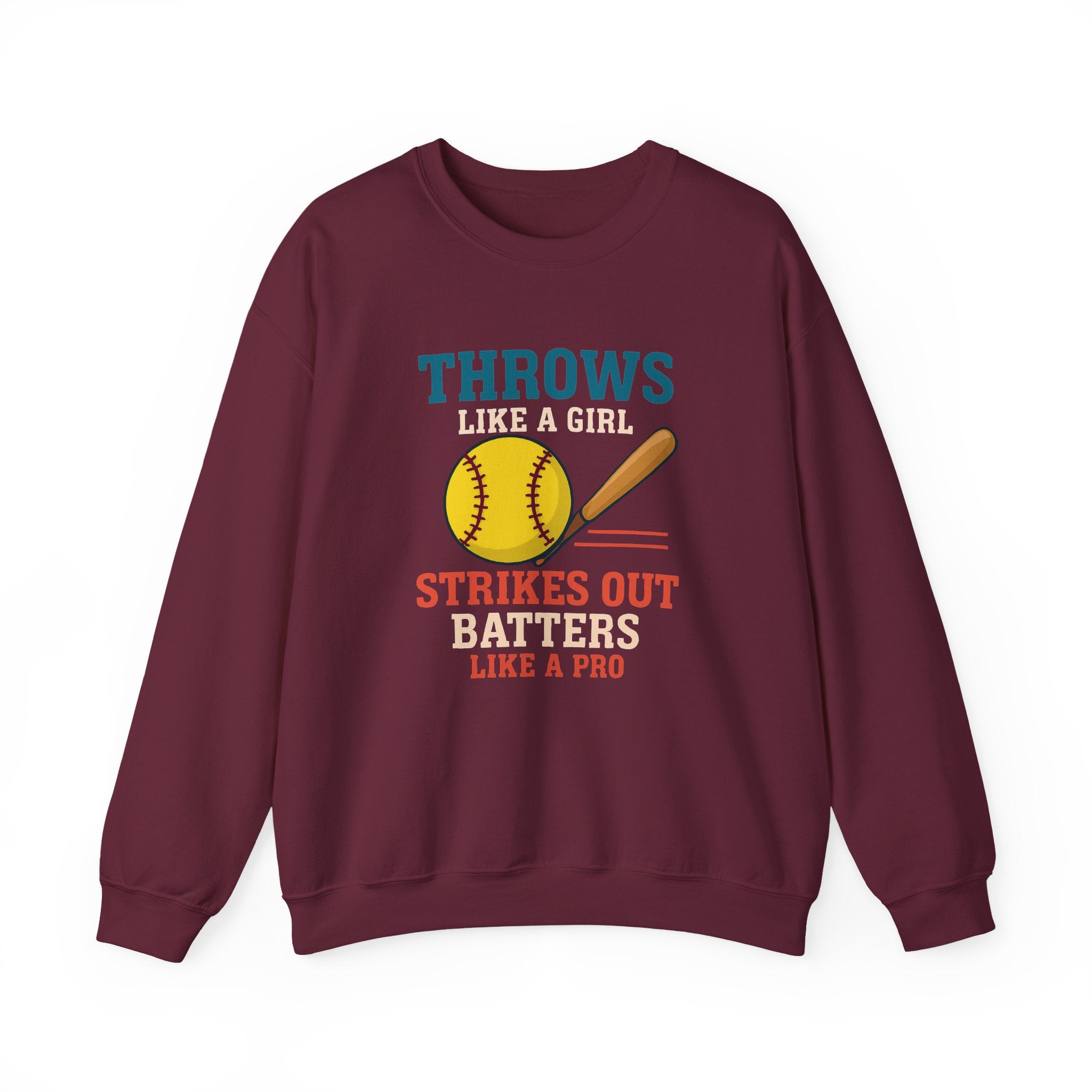 Softball Inspired Crewneck Sweatshirt