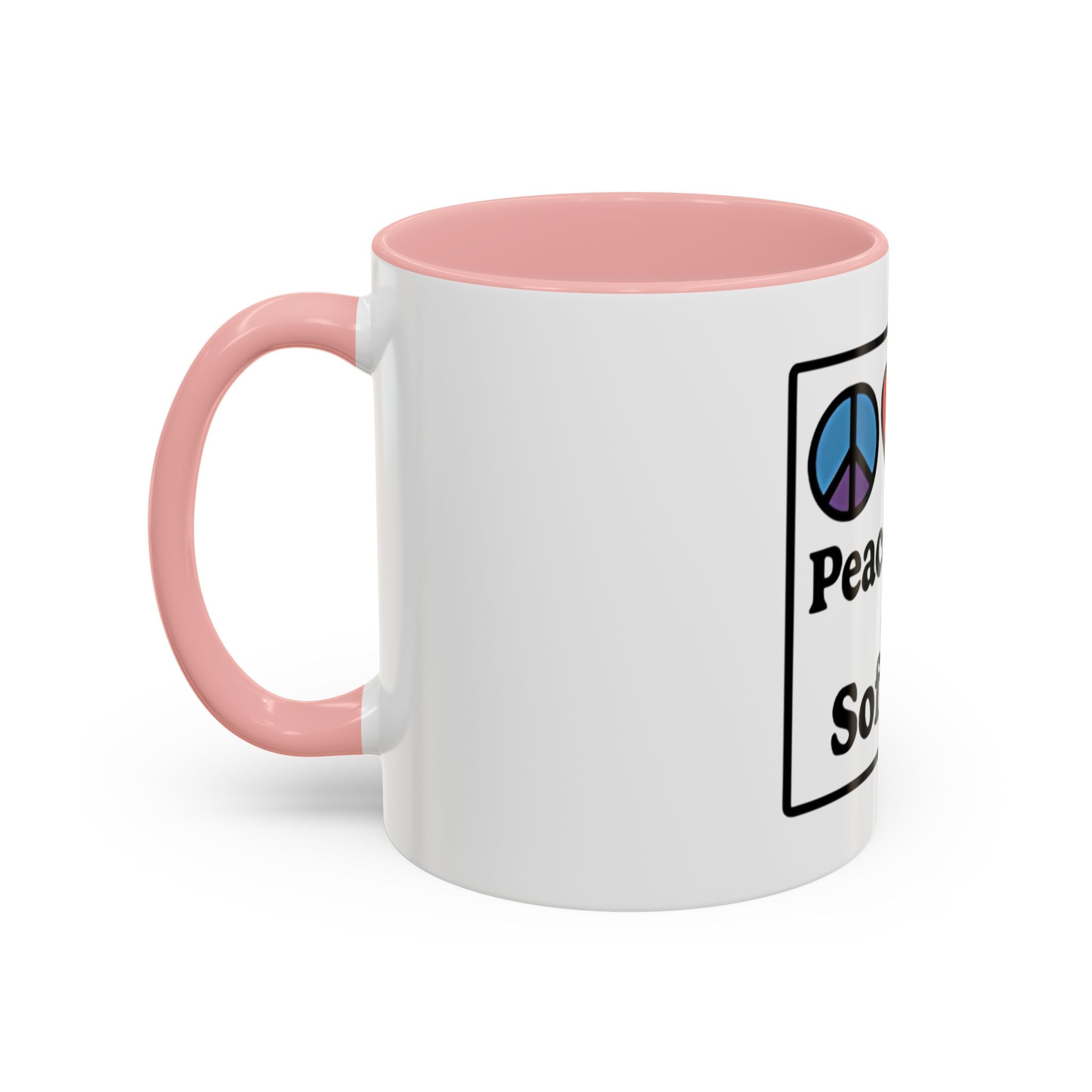 Peace Love Softball Coffee Mug, Sporty Mug for Softball Fans