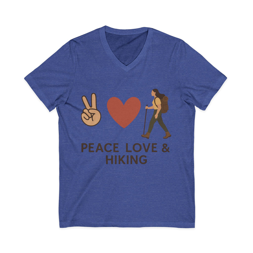 Peace, Love & Hiking V-Neck Tee