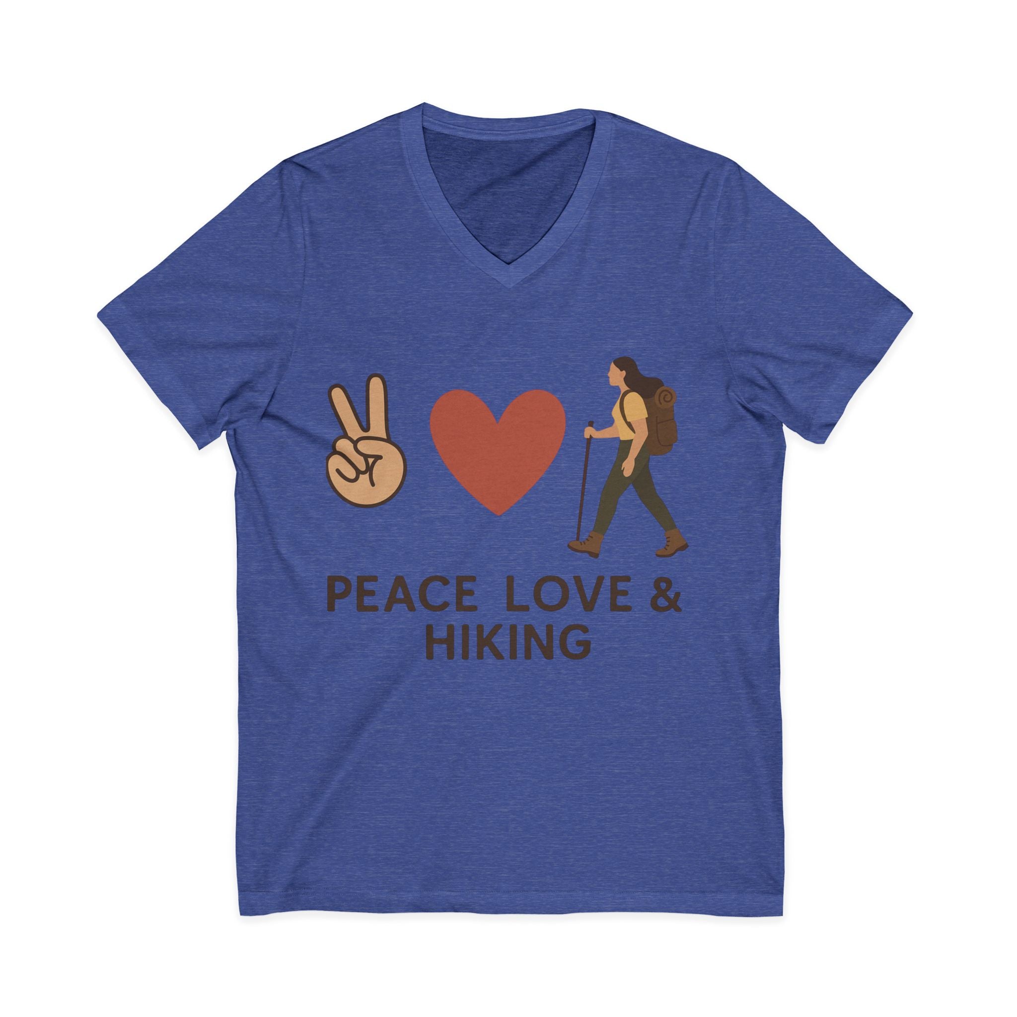 Peace, Love & Hiking V-Neck Tee