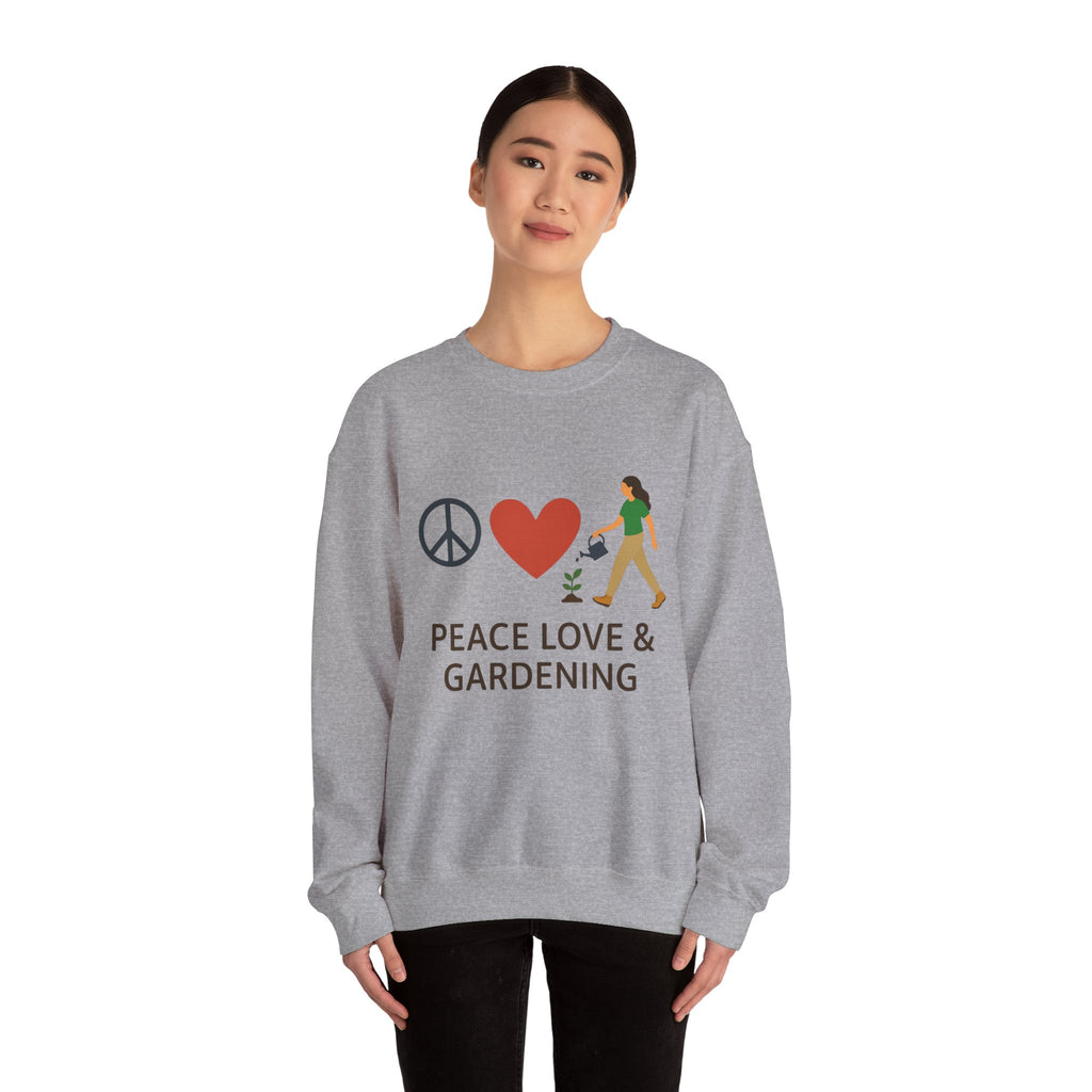 Peace, Love & Gardening Crewneck Sweatshirt