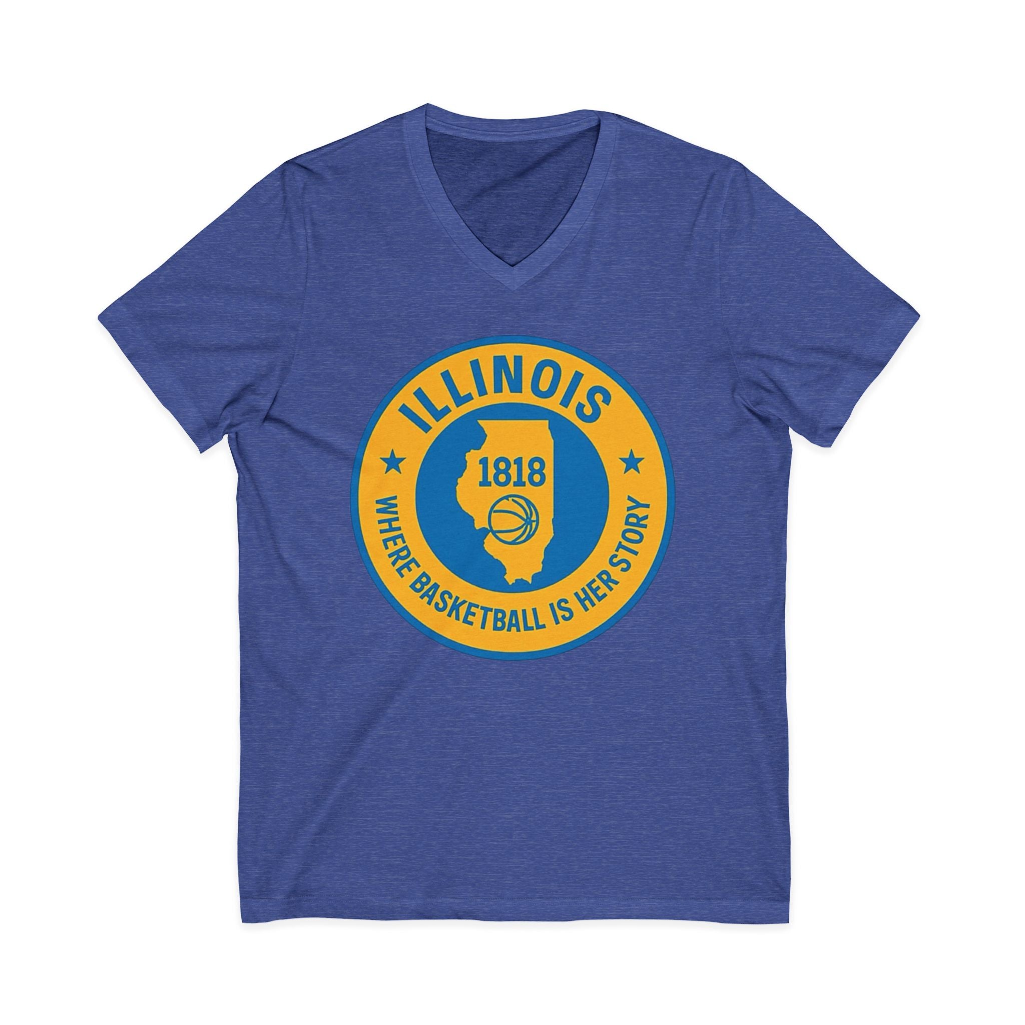 Illinois Basketball Heritage V-Neck Tee