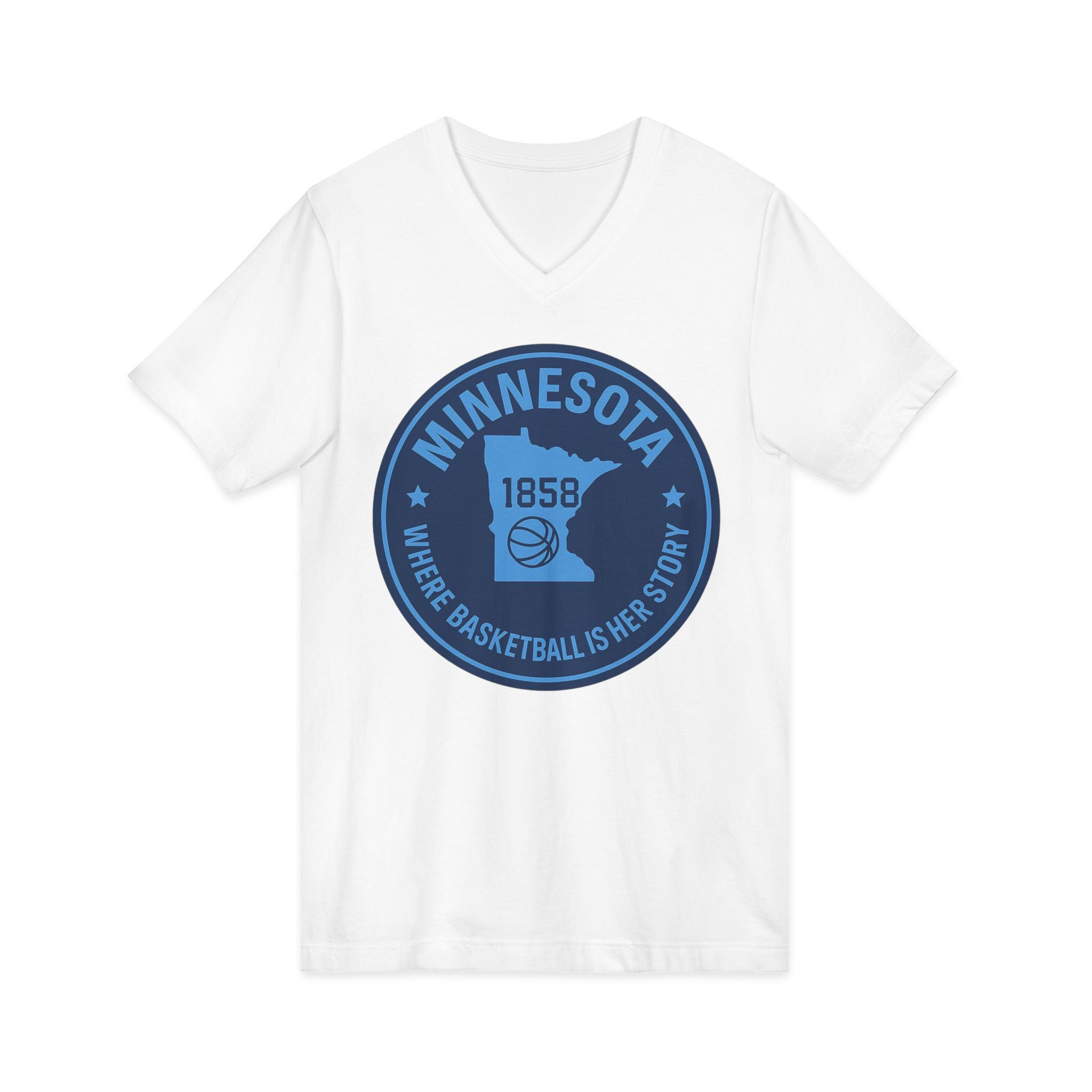 Minnesota Basketball V-Neck Tee - Unisex Short Sleeve Shirt