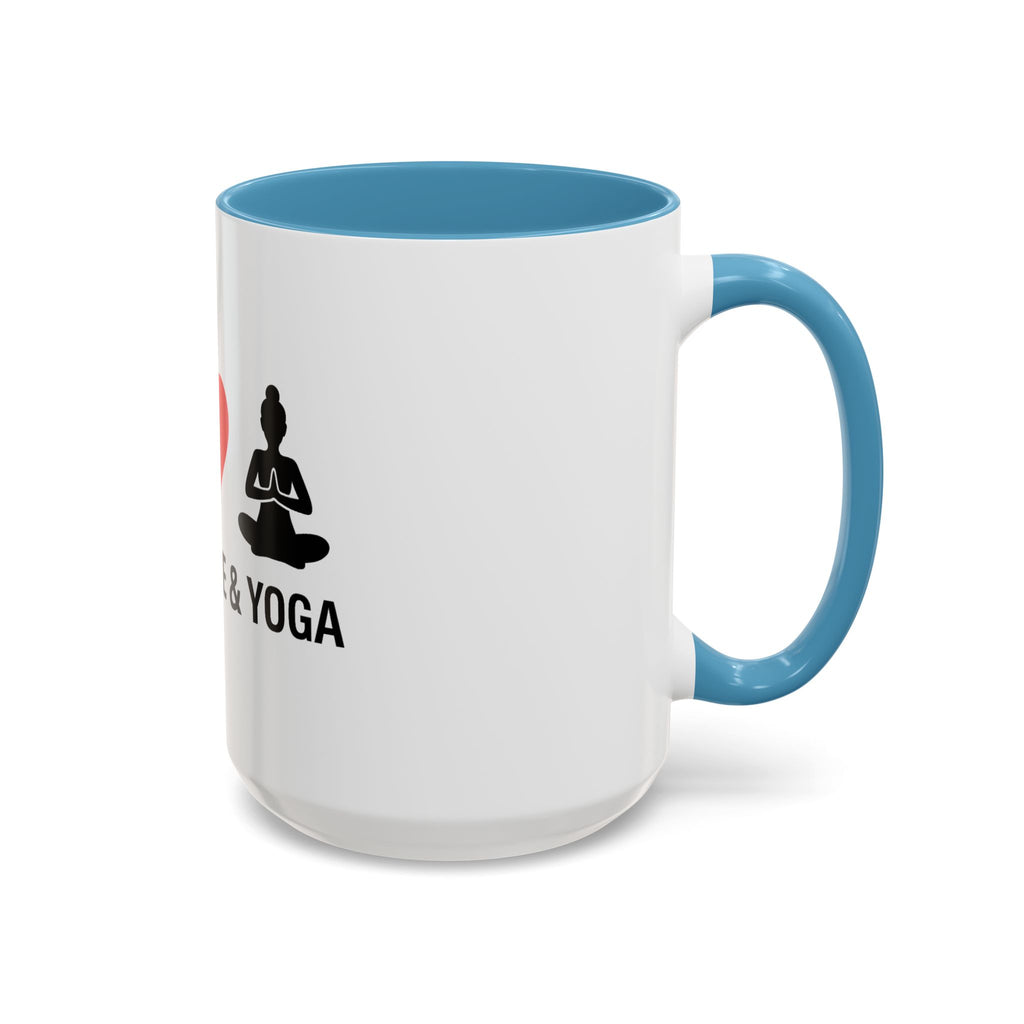 Peace Love & Yoga Accent Coffee Mug