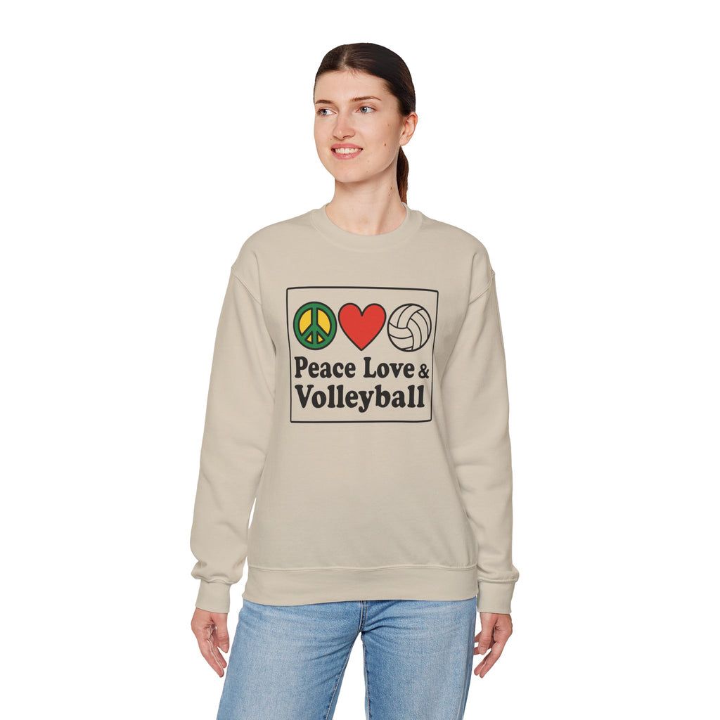 Peace Love Volleyball Crewneck Sweatshirt