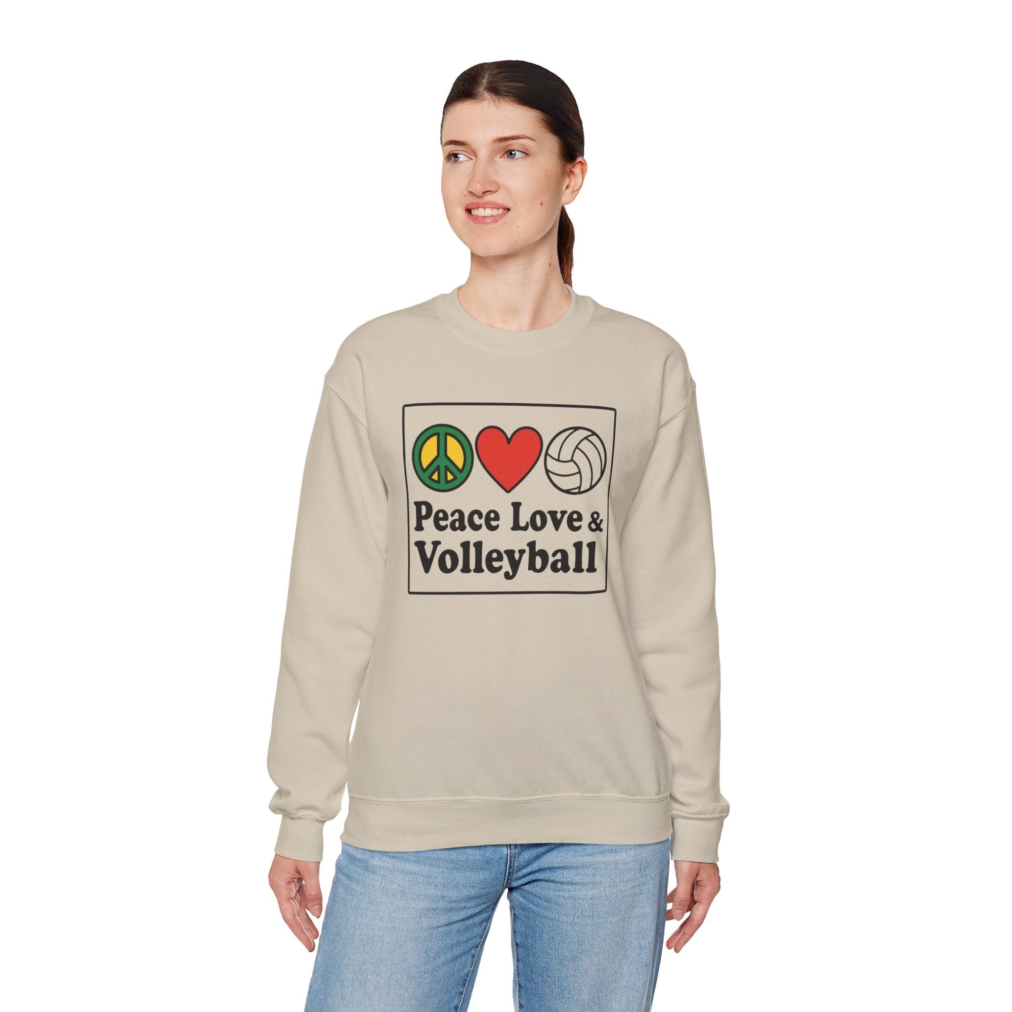 Peace Love Volleyball Crewneck Sweatshirt