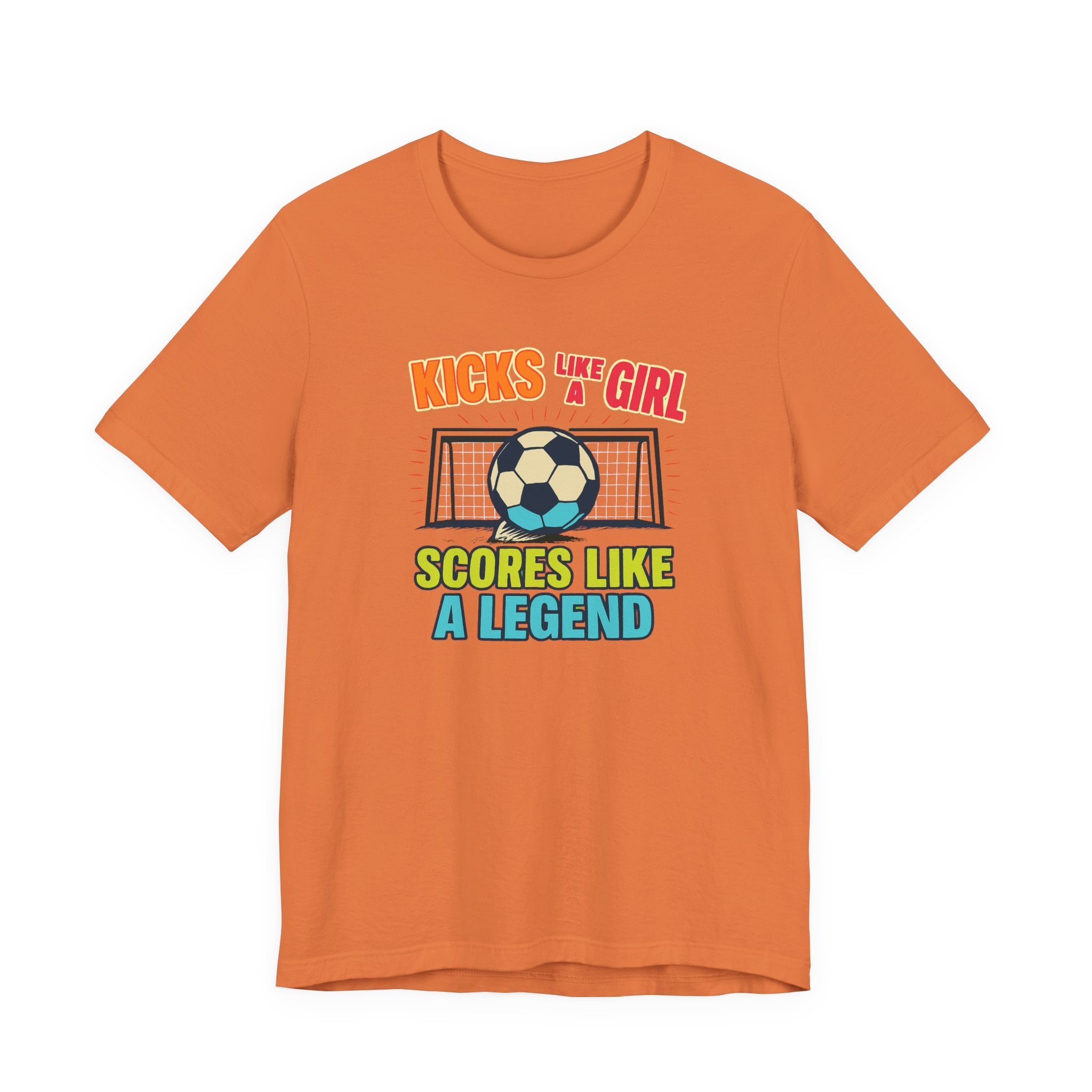 Soccer Inspired Fun Tee - Kicks Like A Girl