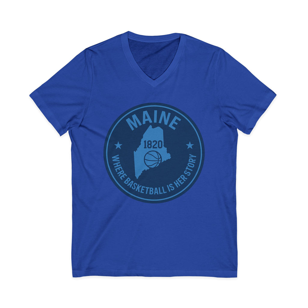 Maine Basketball Heritage V-Neck Tee
