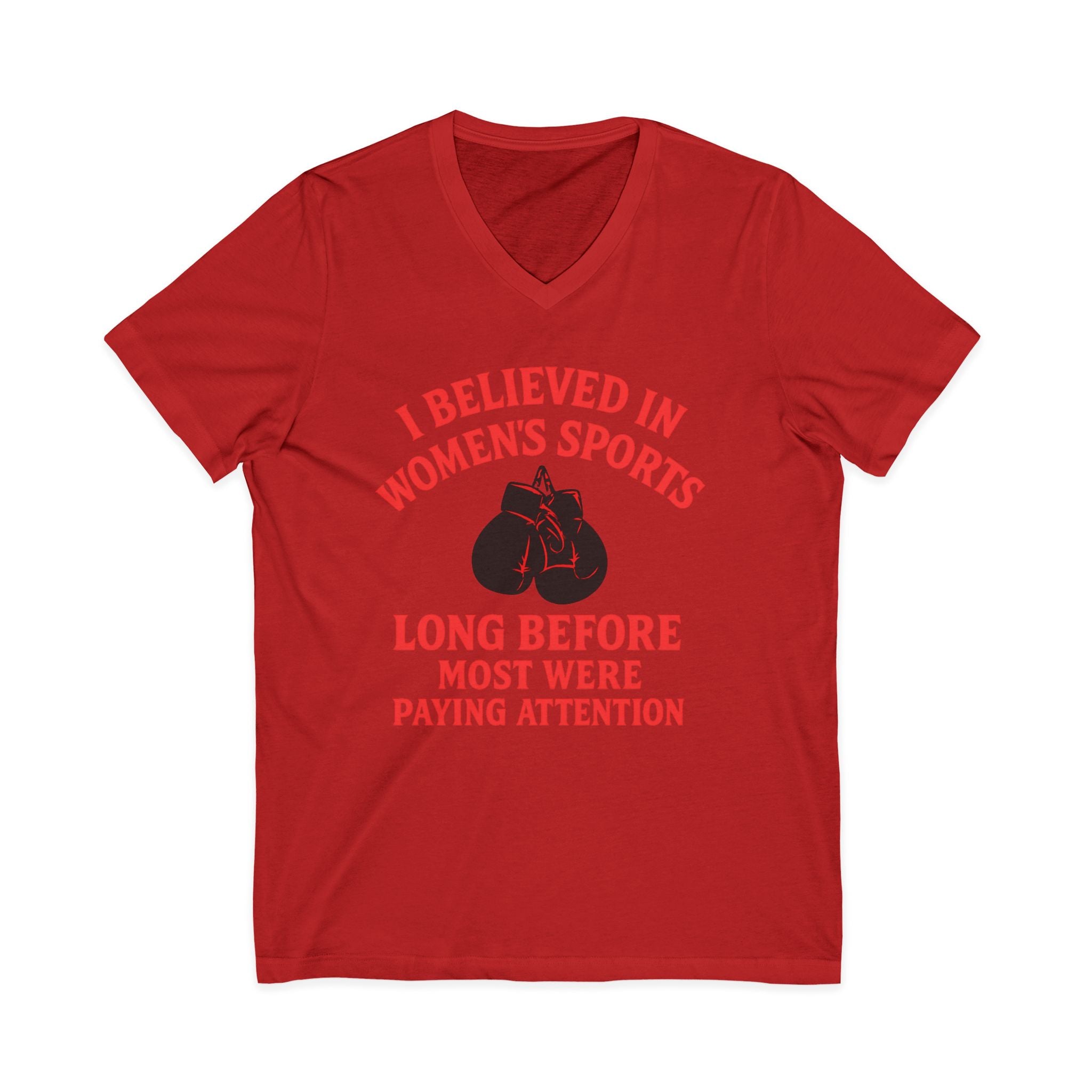 Empowerment V-Neck Tee - I Believed in Women's Sports