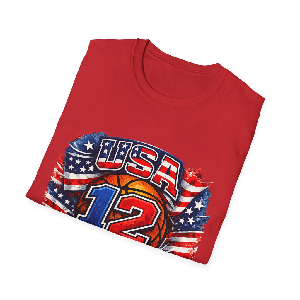 USA Basketball Number 12 Patriotic T-Shirt