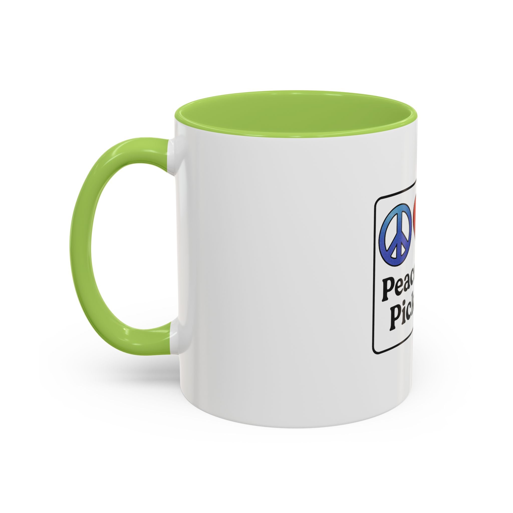 Peace Love & Pickleball Accent Mug
