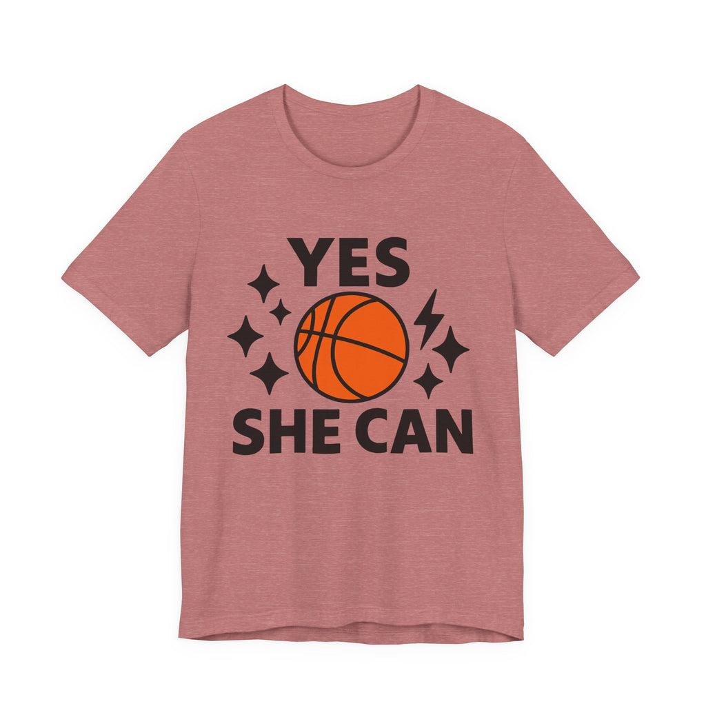 Yes, She Can Basketball Unisex Tee