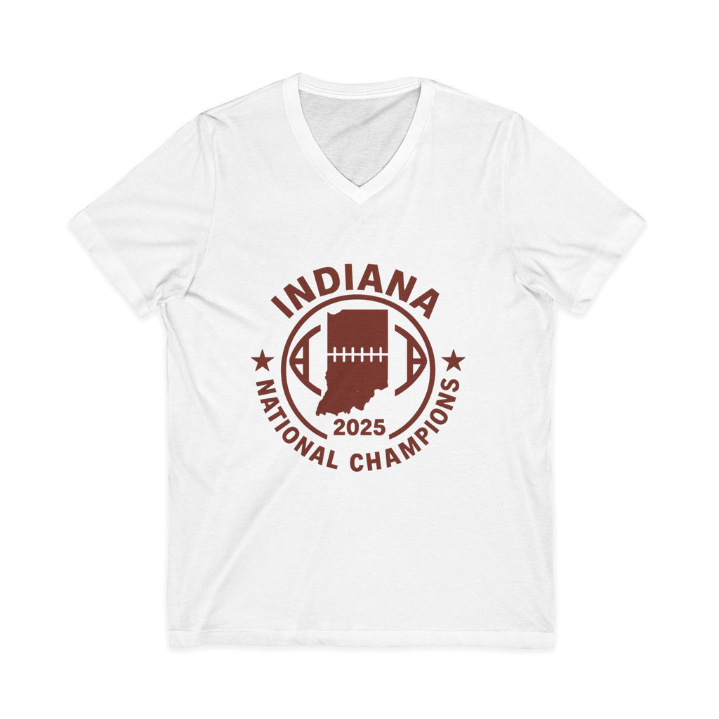 Indiana 2025 National Champions Football V-Neck Tee