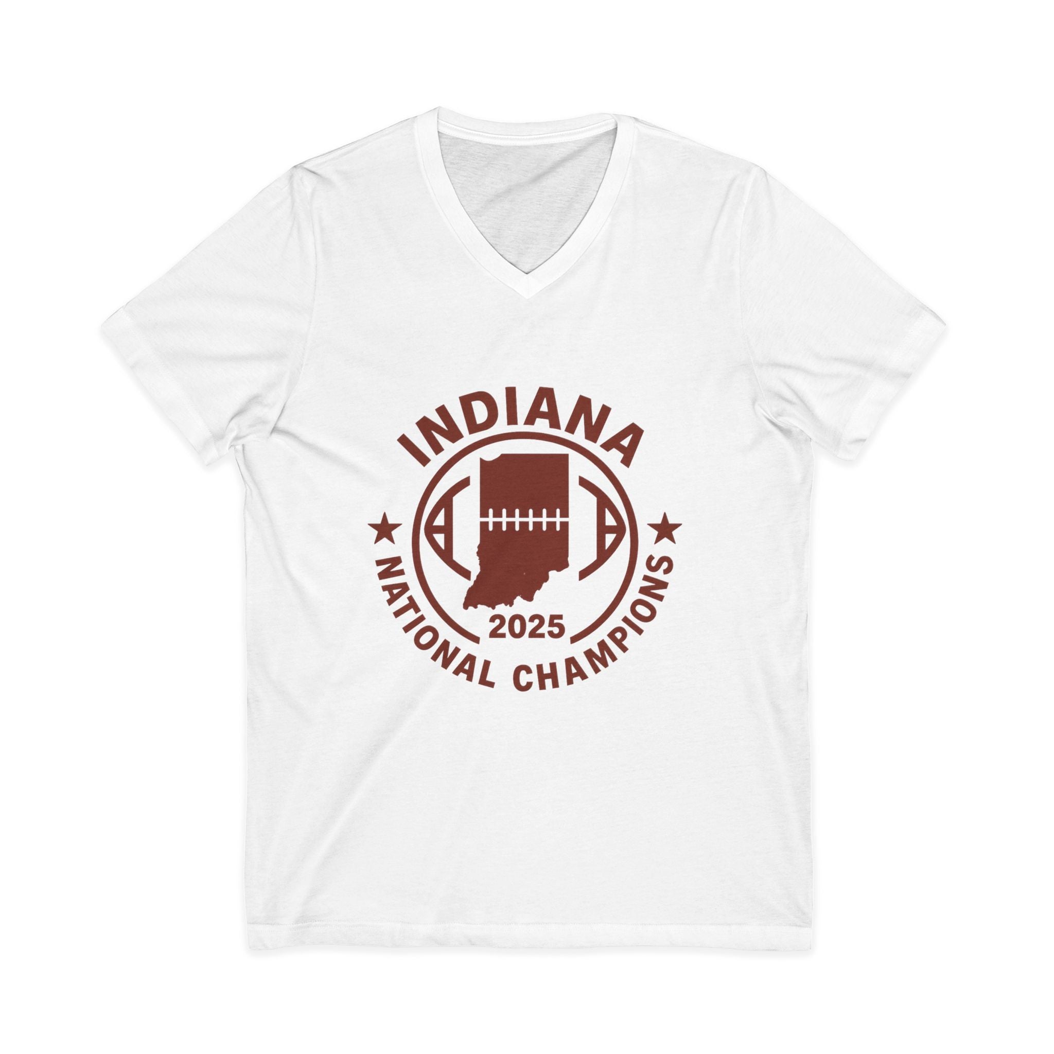 Indiana 2025 National Champions Football V-Neck Tee