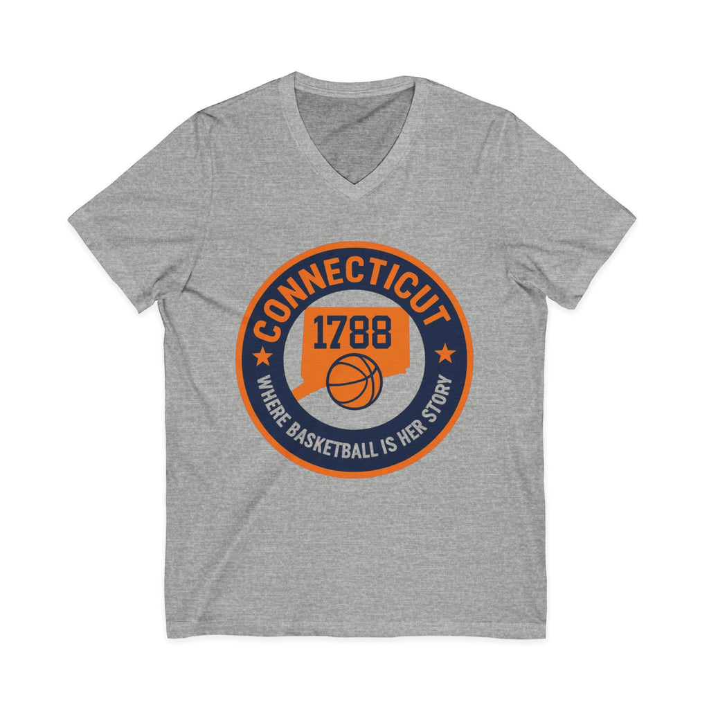 Connecticut Basketball V-Neck Tee - Celebrate Your Love for the Game!