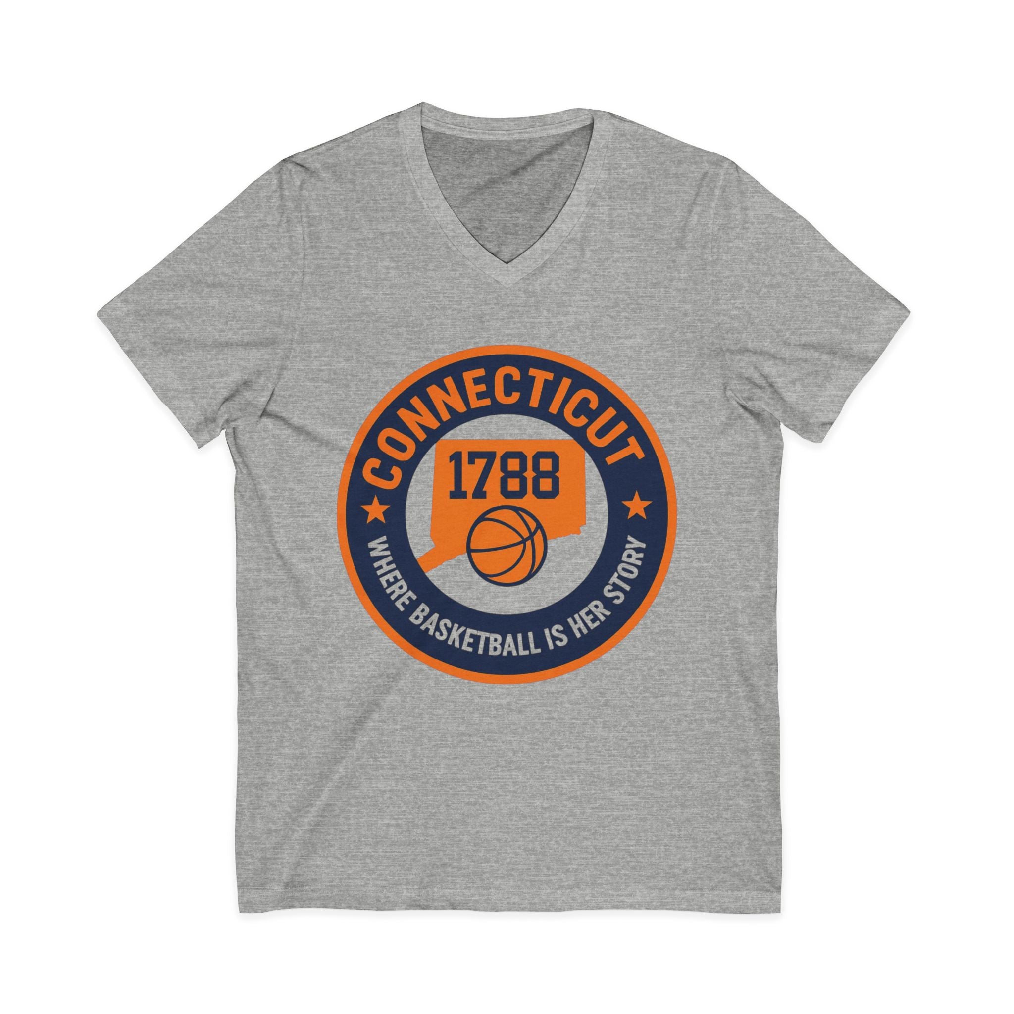 Connecticut Basketball V-Neck Tee - Celebrate Your Love for the Game!