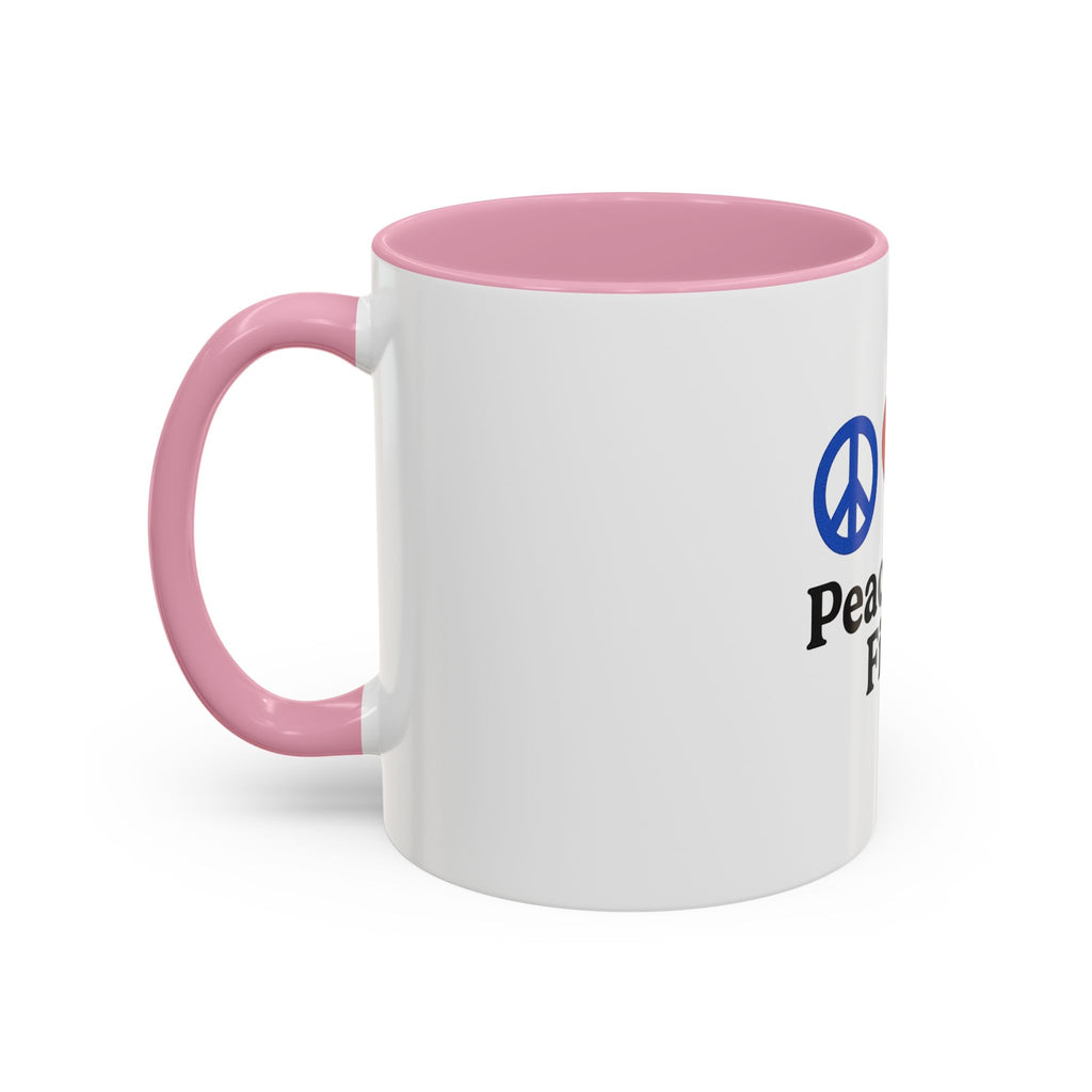 Peace, Love & Fishing Mug - Colorful Ceramic Coffee Cup for Anglers