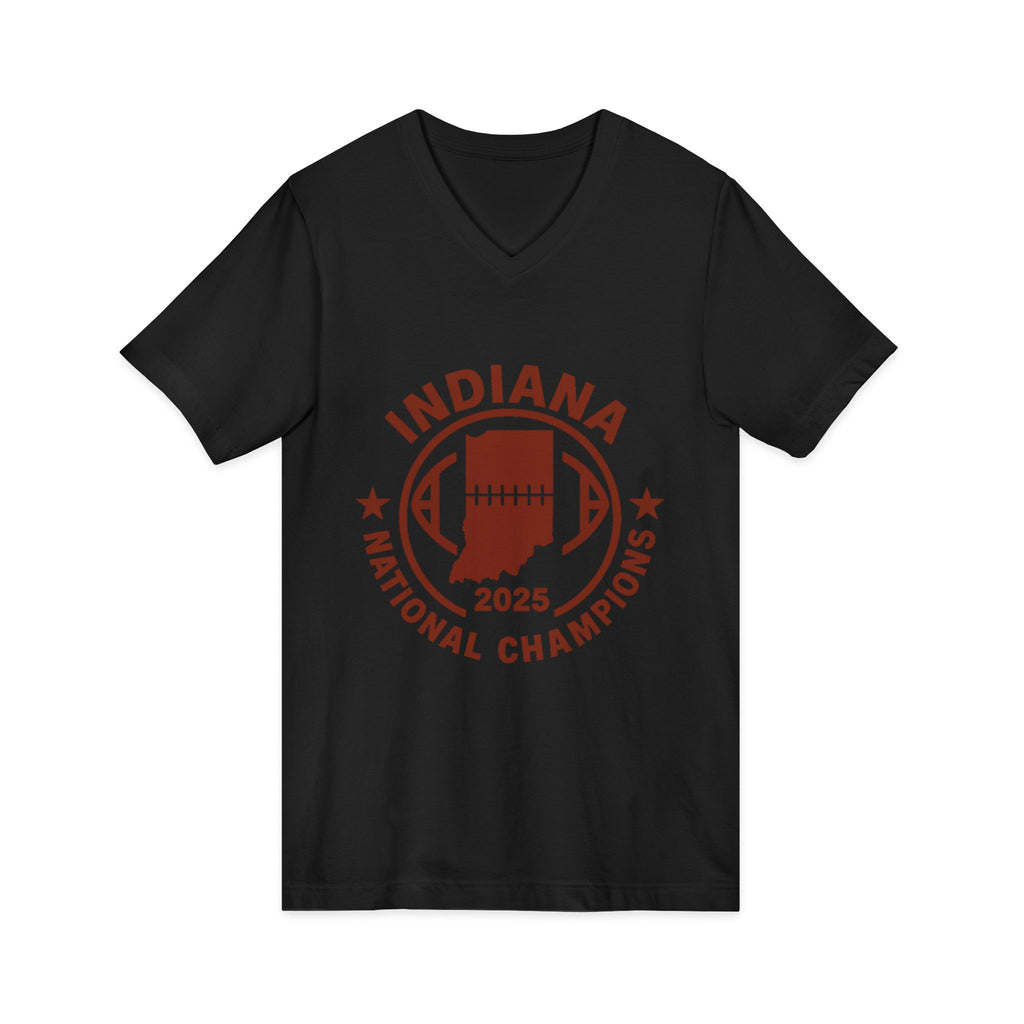 Indiana 2025 National Champions Football V-Neck Tee