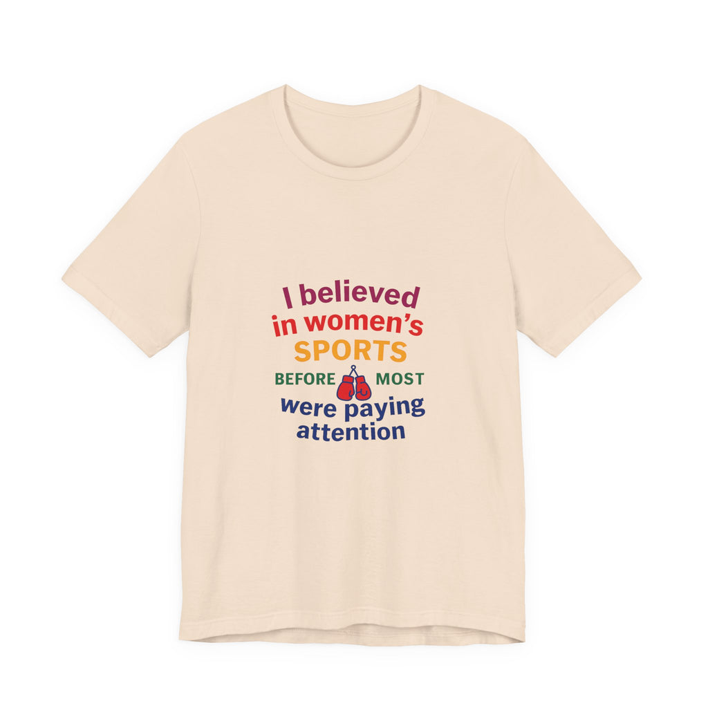 Women's Sports Believer Tee, Unisex Jersey Short Sleeve Tee