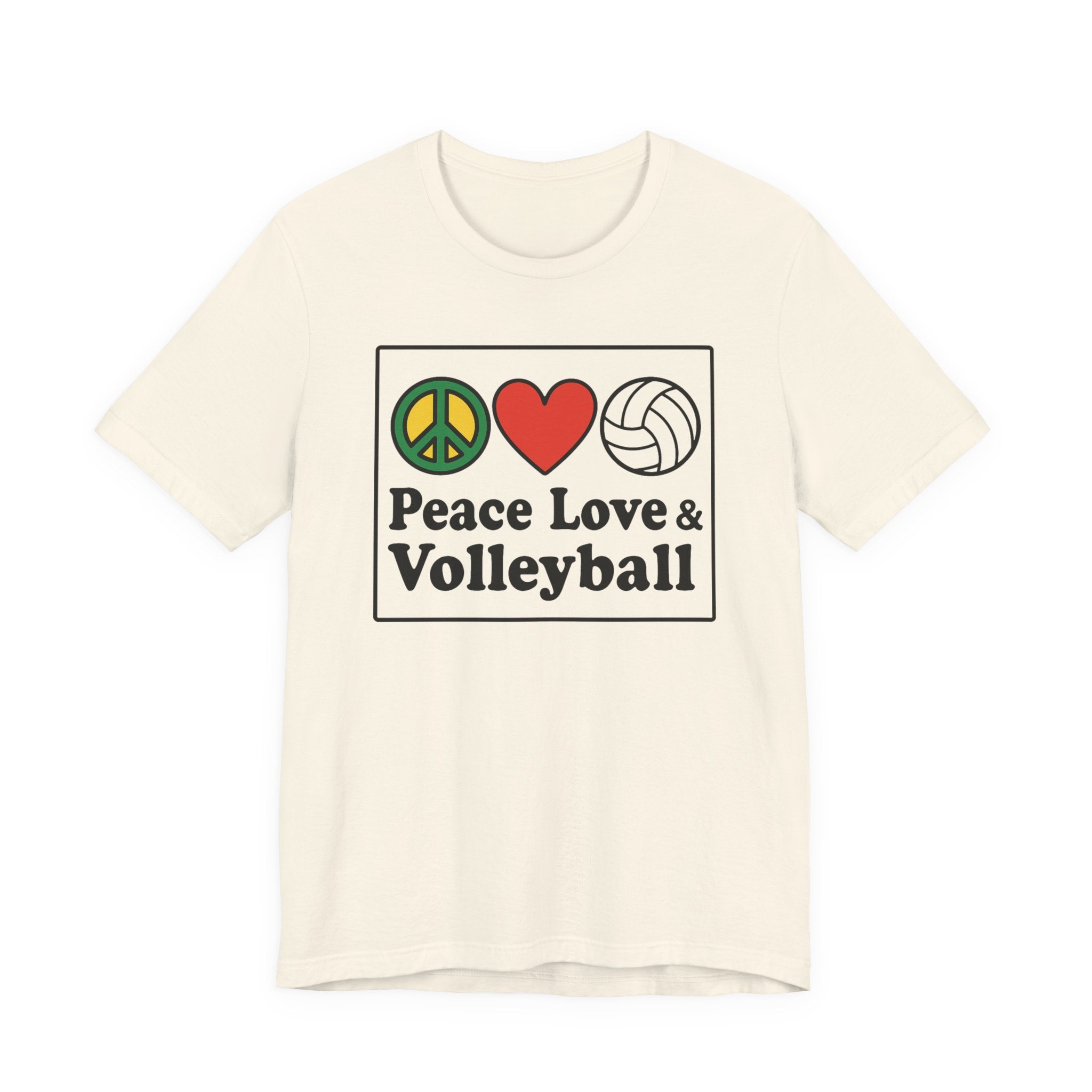 Peace Love & Volleyball Tee - Unisex Jersey Short Sleeve