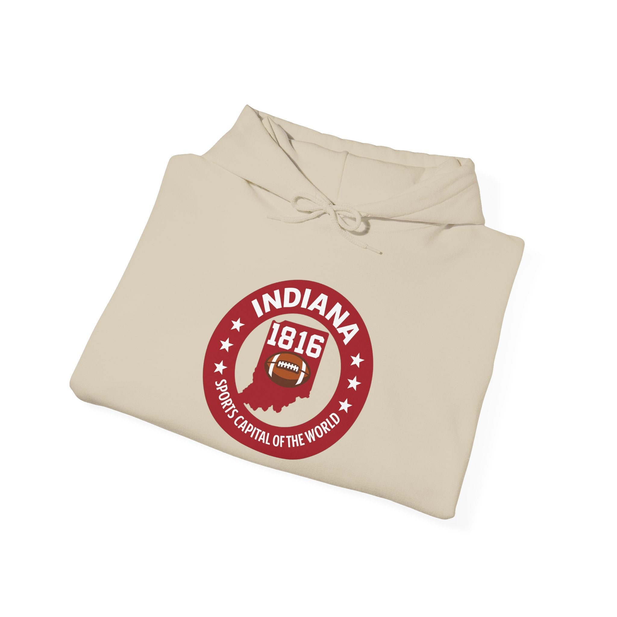 Indiana 1816 Hoodie — State Seal Retro College Sweatshirt