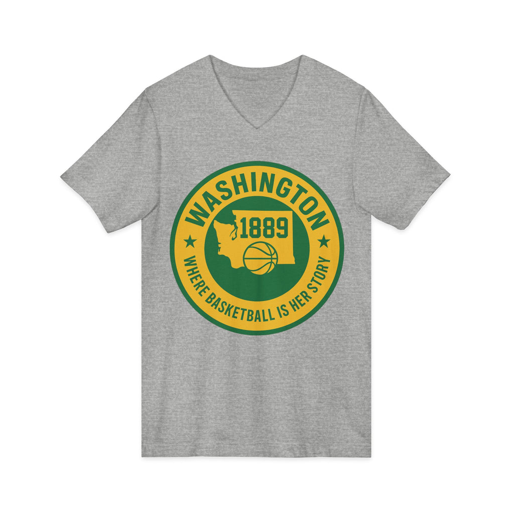 Washington Basketball V-Neck Tee - Celebrate Her Story