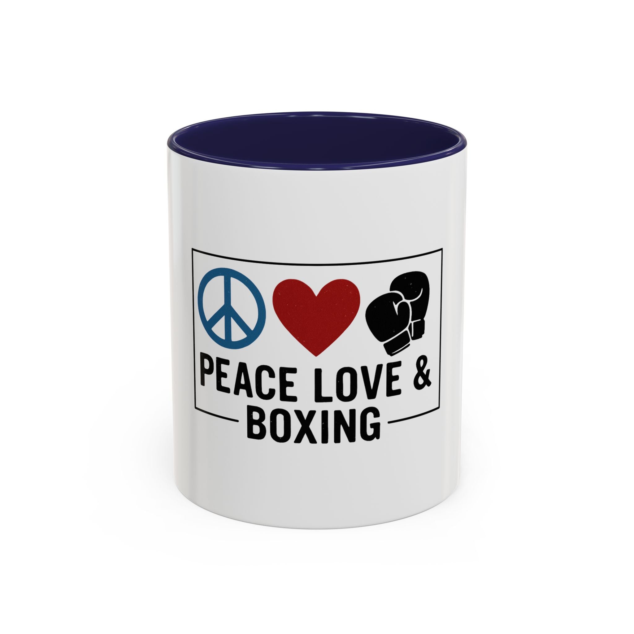 Peace Love & Boxing Mug | Accent Coffee Mug