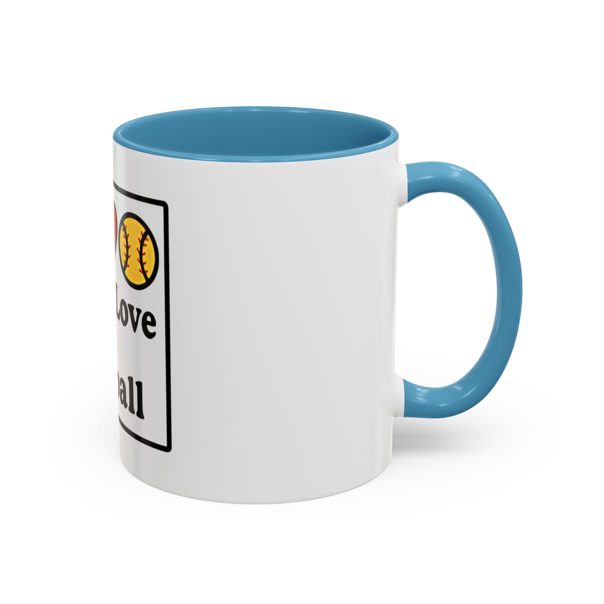 Peace Love Softball Coffee Mug, Sporty Mug for Softball Fans