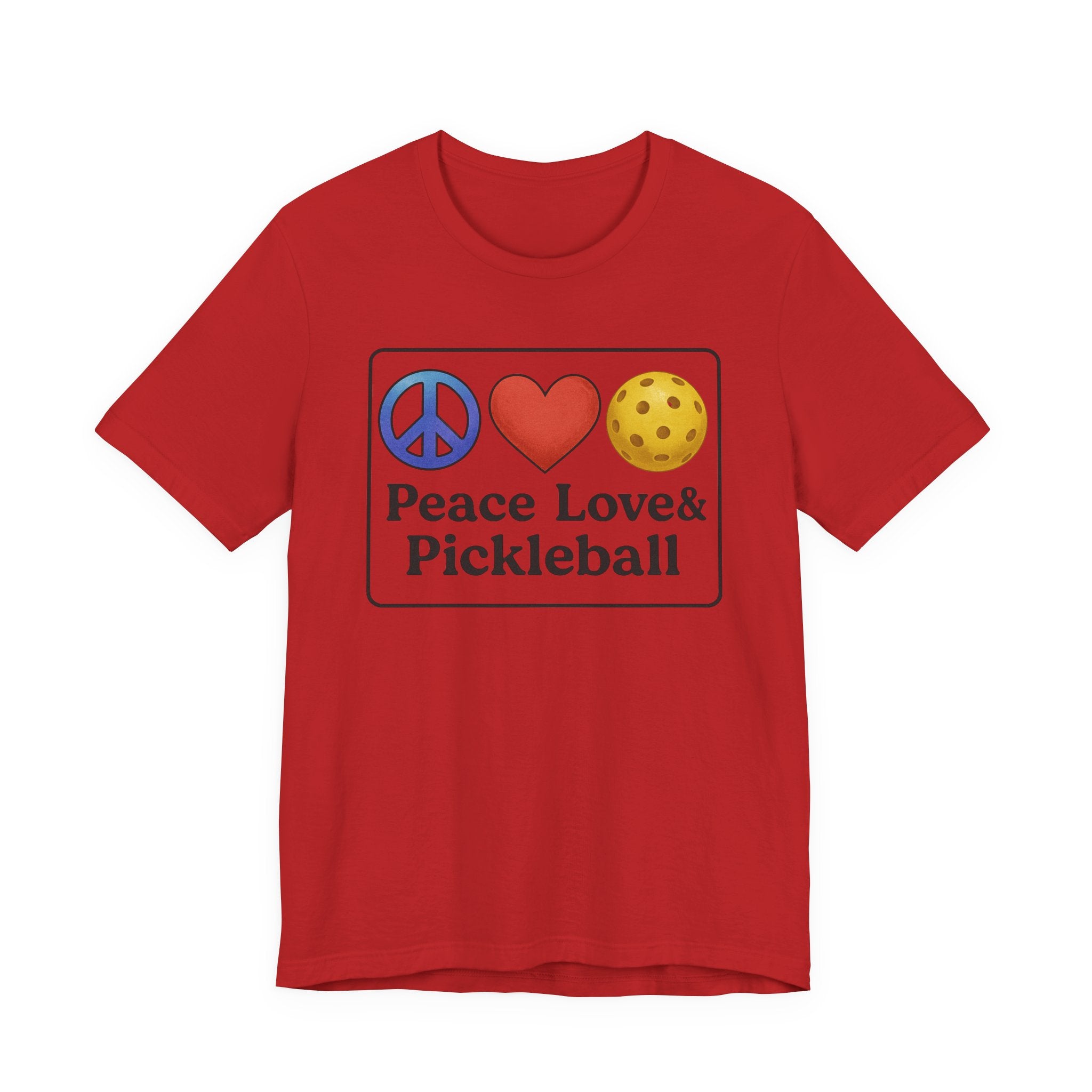 Peace Love & Pickleball Unisex Tee, Fun Pickleball Shirt