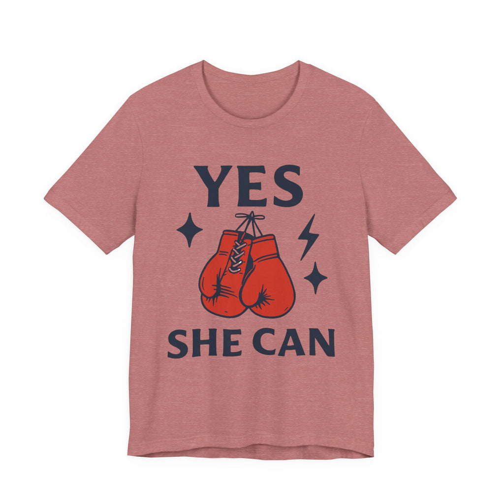 Yes, She Can Boxing Unisex Tee