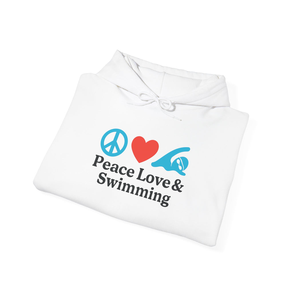 Peace Love & Swimming Hoodie