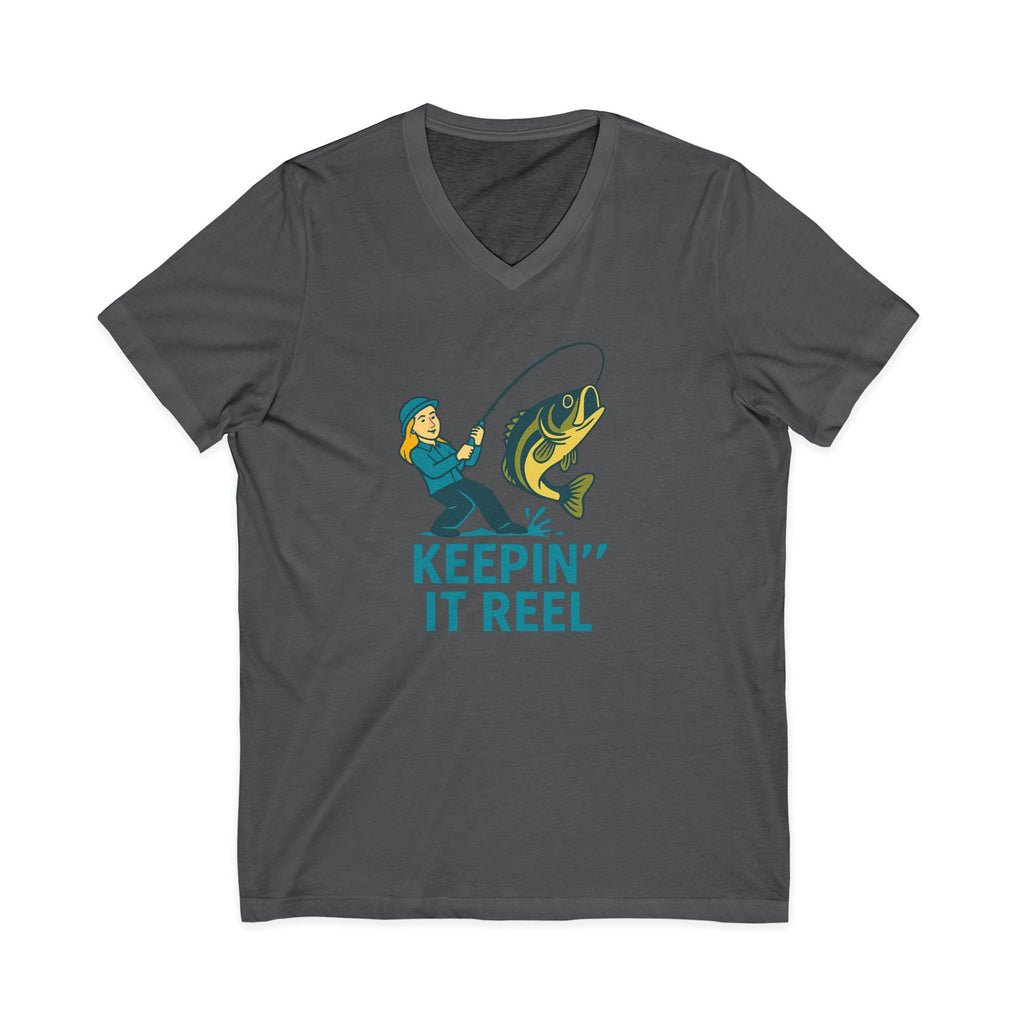 Fishing Humor V-Neck Tee - Keepin' It Reel