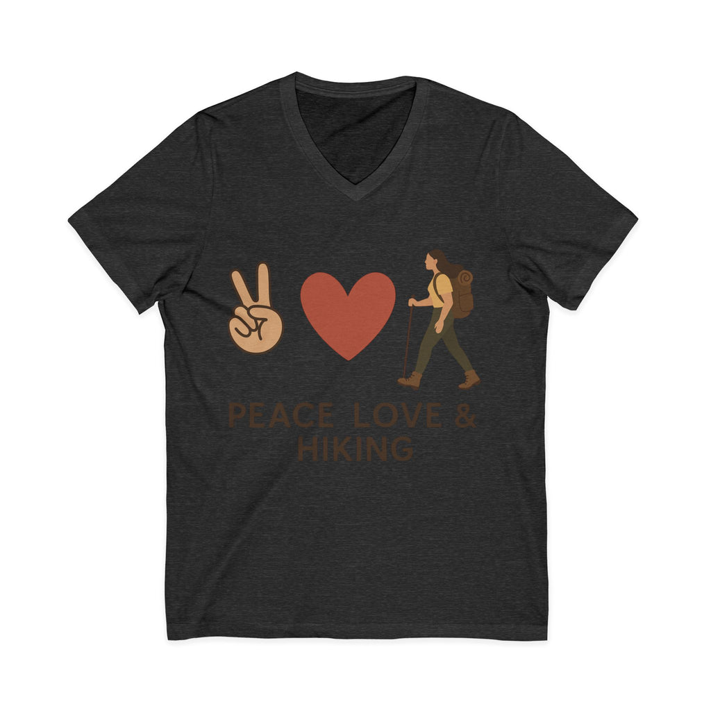 Peace, Love & Hiking V-Neck Tee