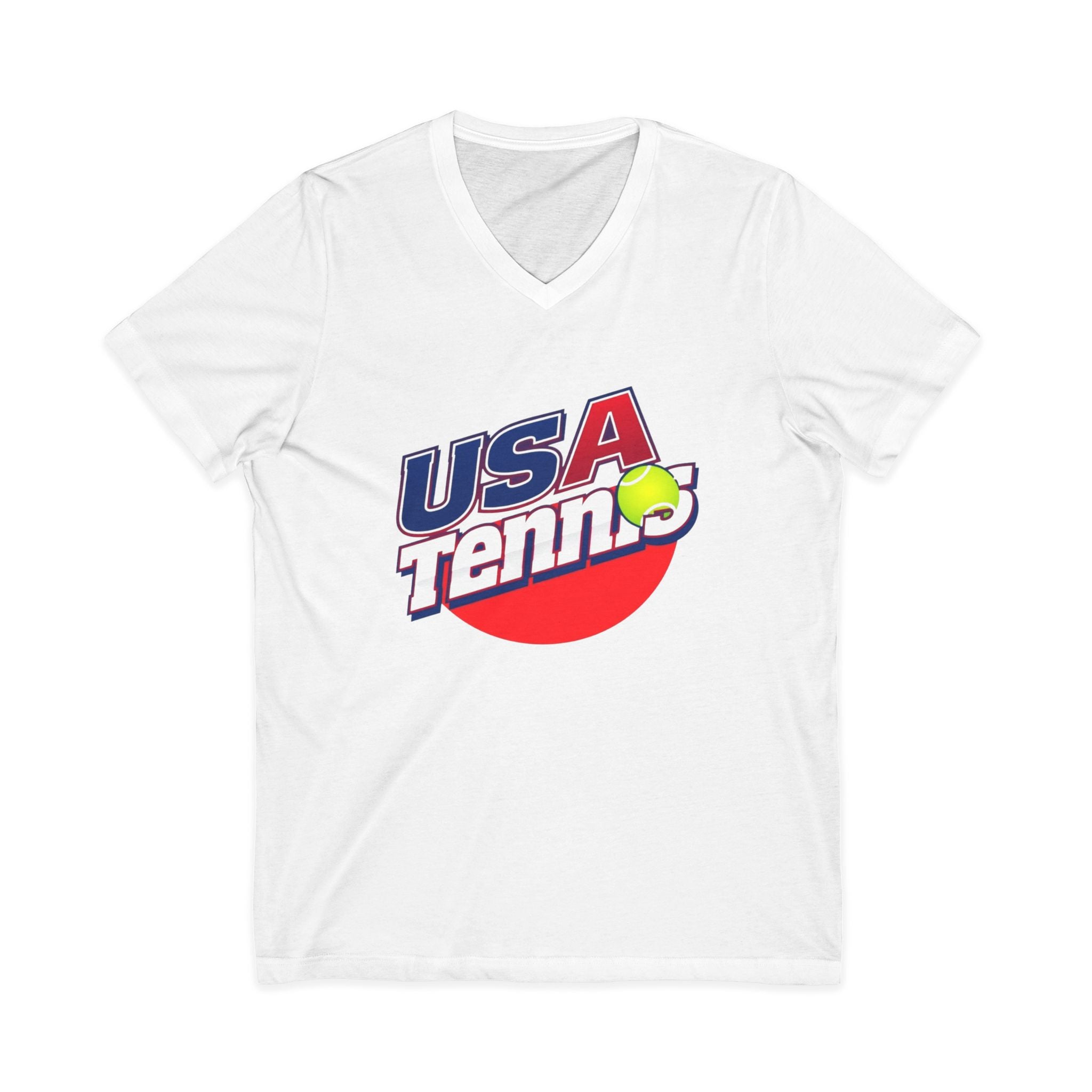 USA Tennis V-Neck Tee for Sports Enthusiasts