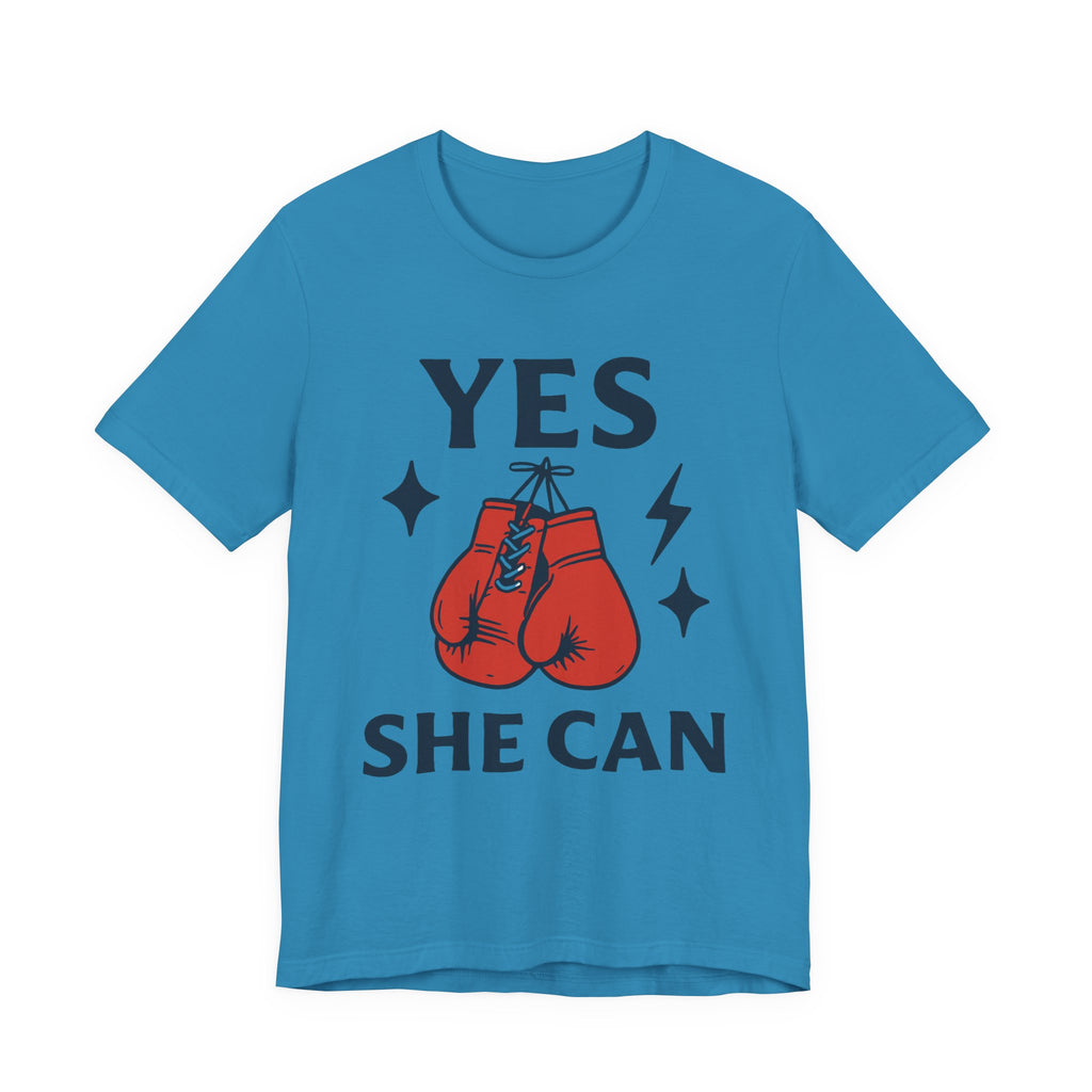 Yes, She Can Boxing Unisex Tee