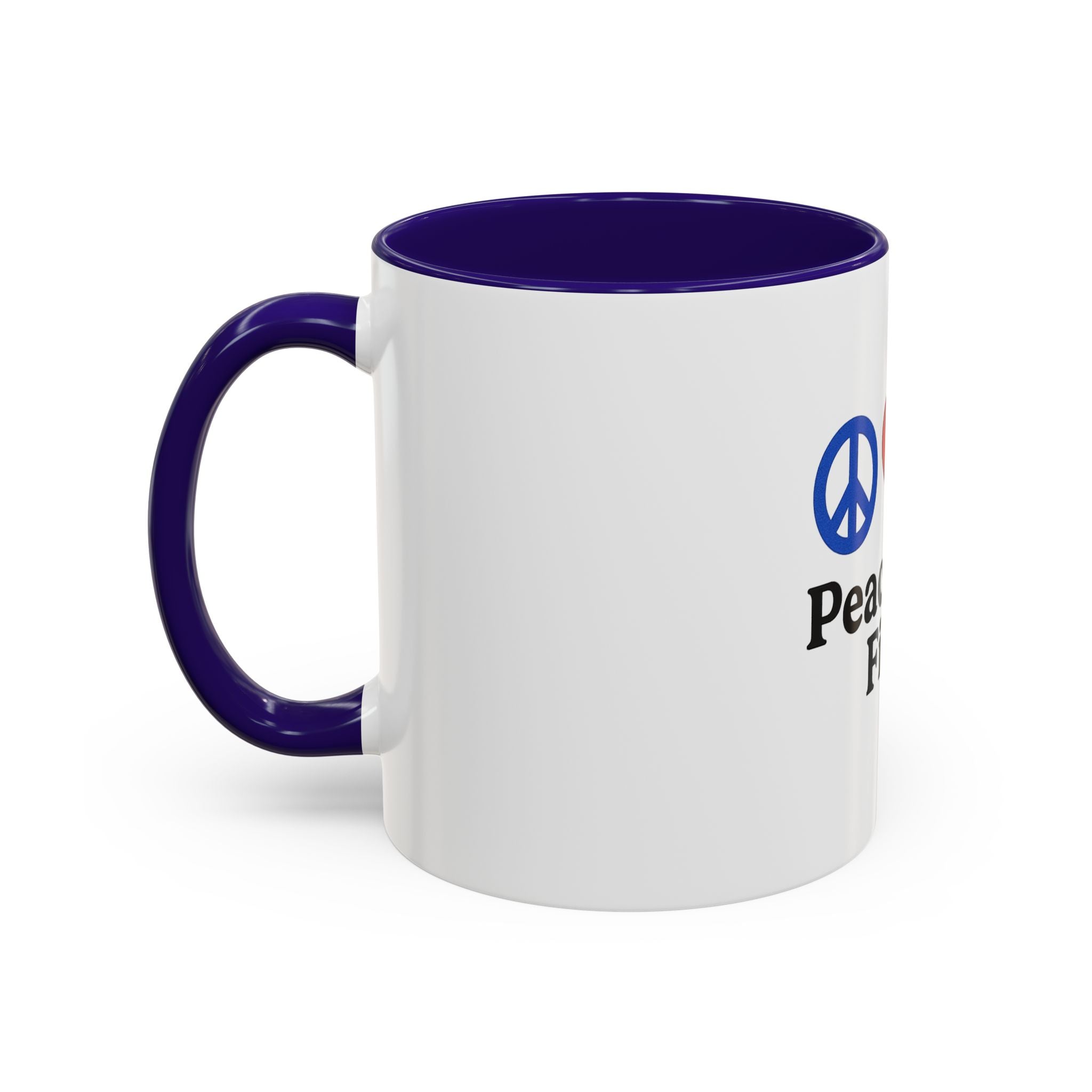 Peace, Love & Fishing Mug - Colorful Ceramic Coffee Cup for Anglers