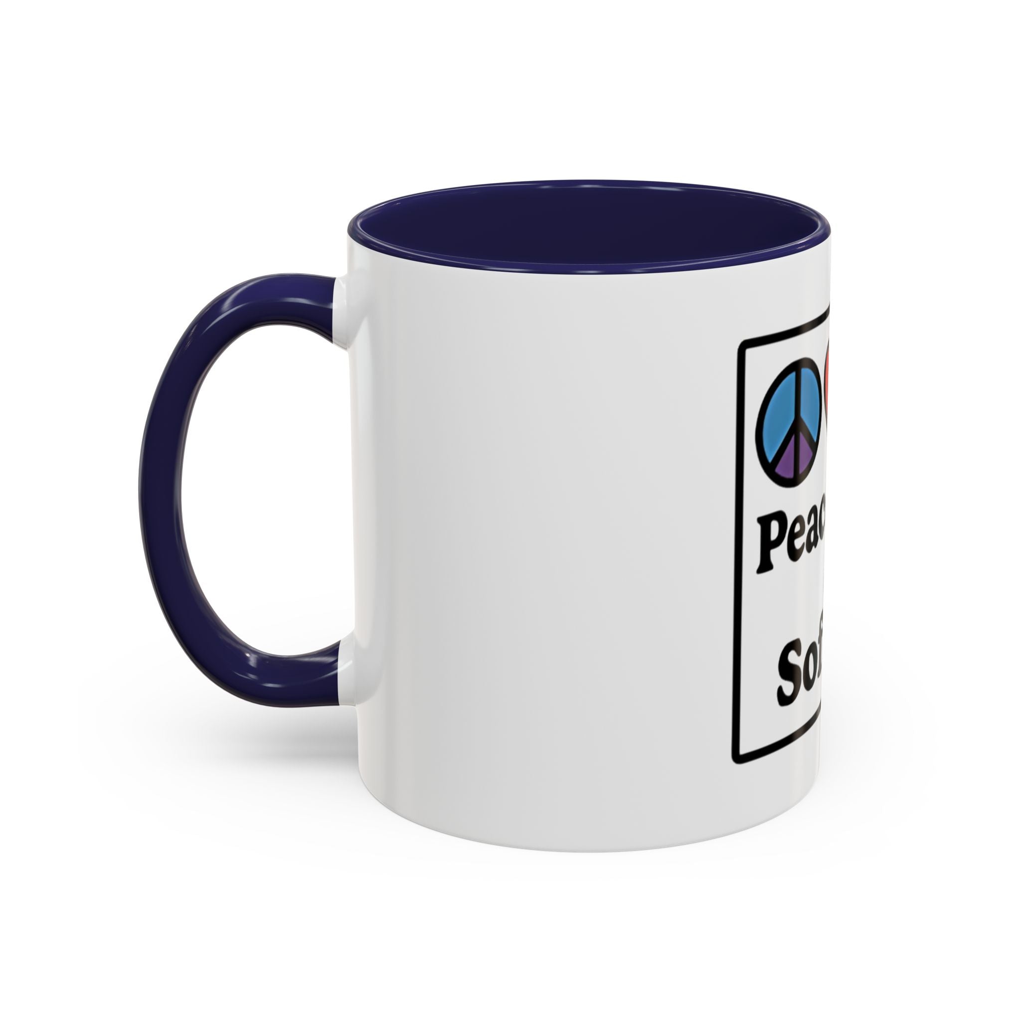 Peace Love Softball Coffee Mug, Sporty Mug for Softball Fans