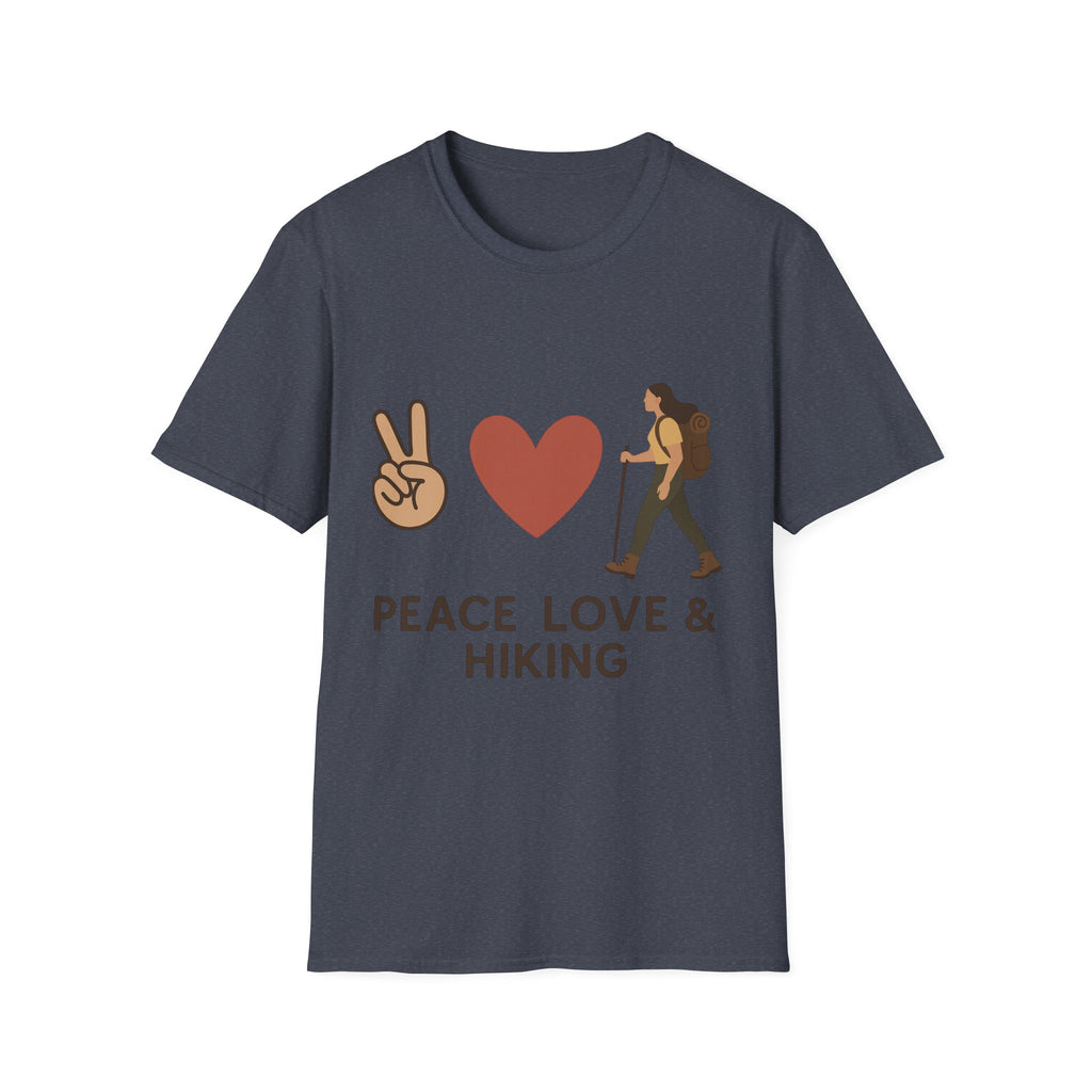 Peace Love & Hiking Unisex Softstyle T-Shirt