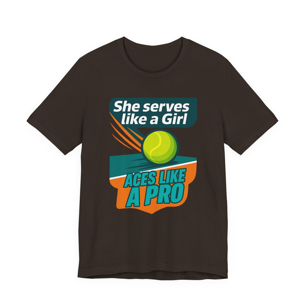 Empowering Tennis Tee - She Serves Like A Girl