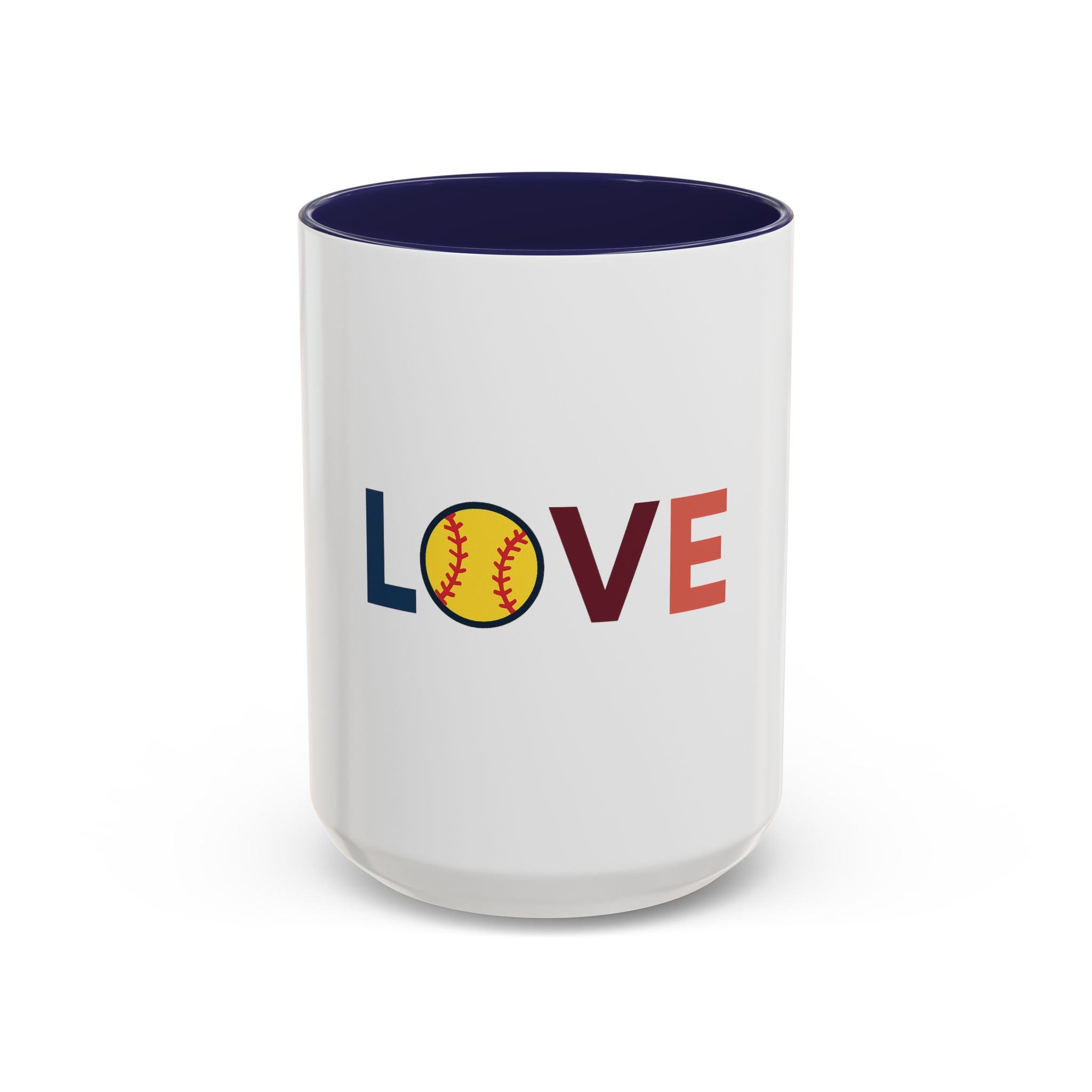Love Baseball Accent Coffee Mug