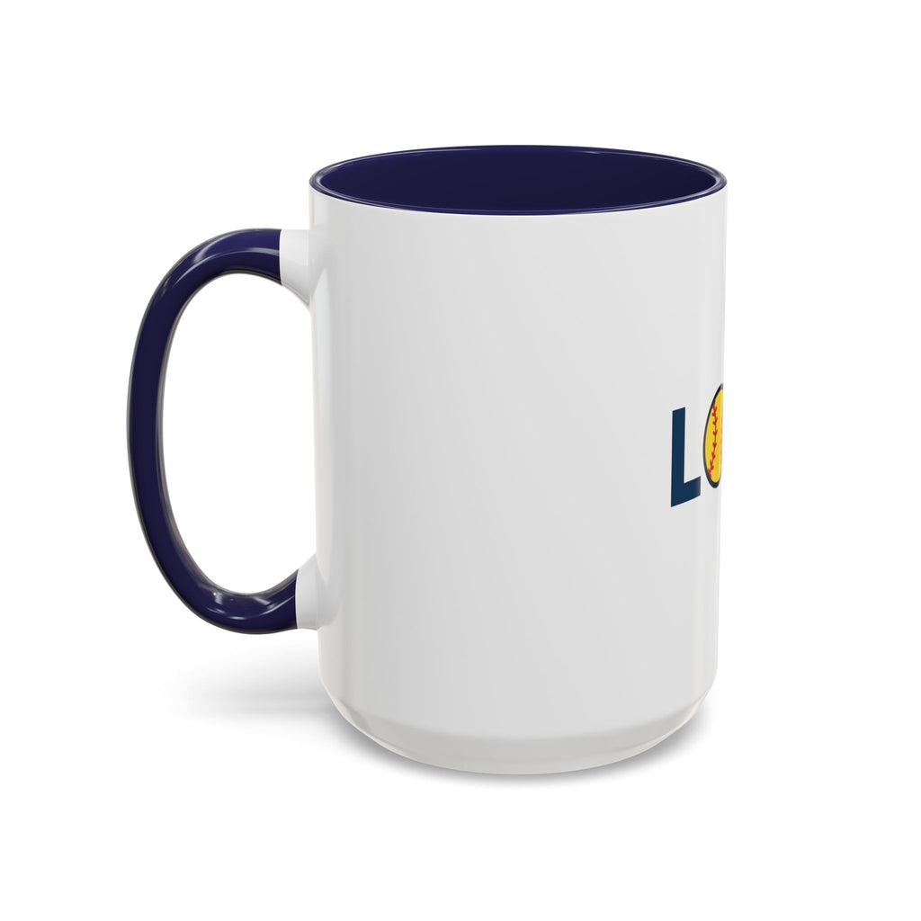 Love Baseball Accent Coffee Mug