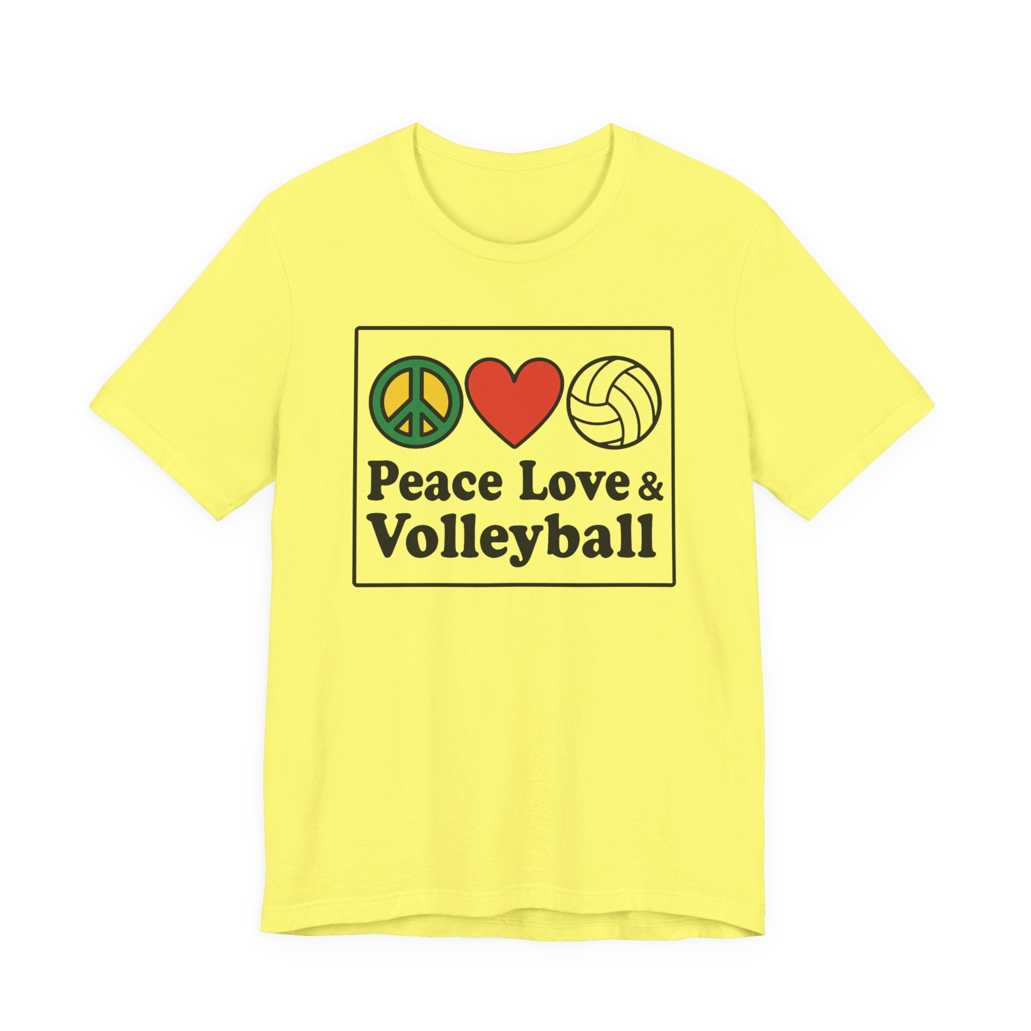 Peace Love & Volleyball Tee - Unisex Jersey Short Sleeve